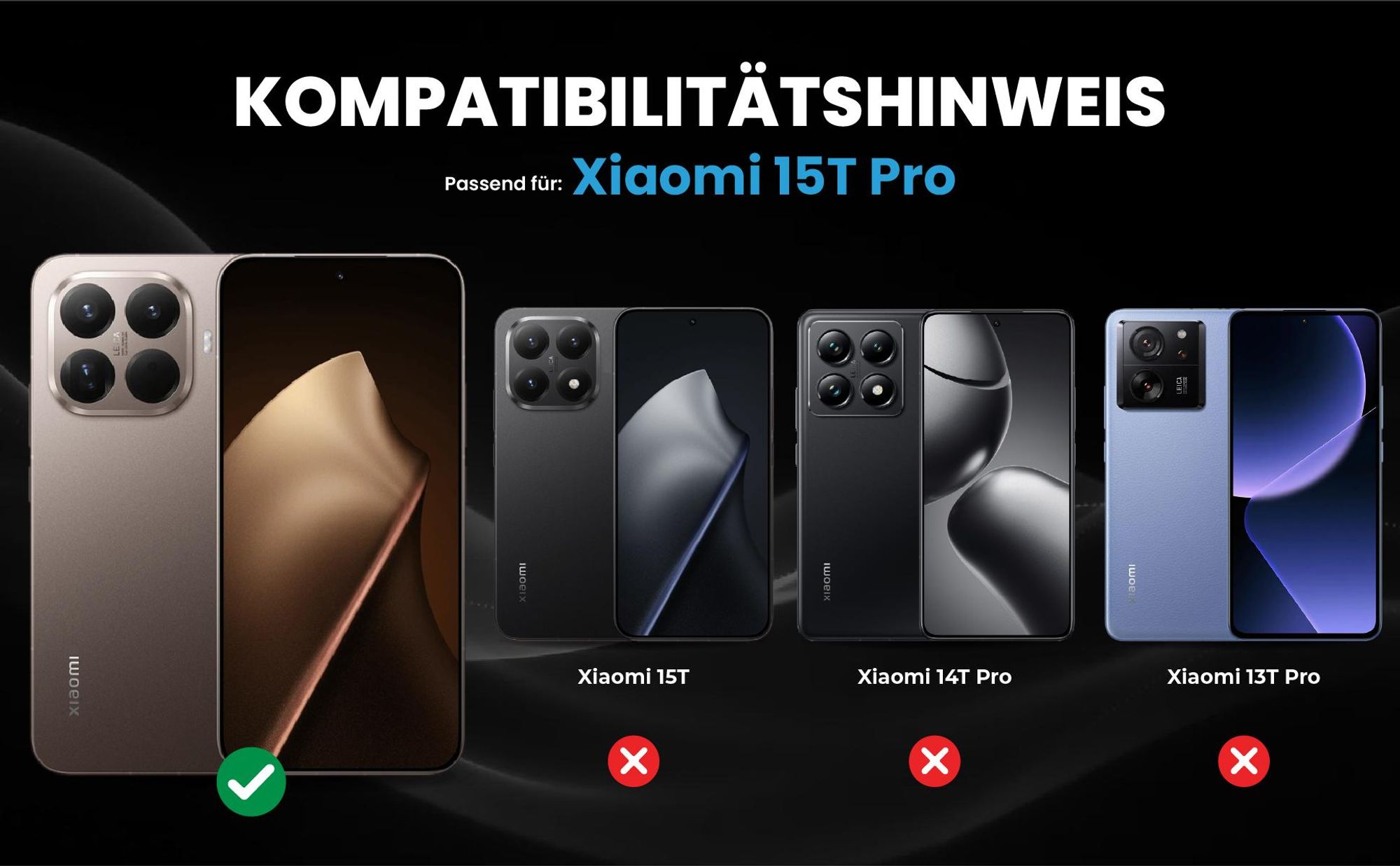 Kompatibilitätshinweise Hülle für Xiaomi 15T Pro