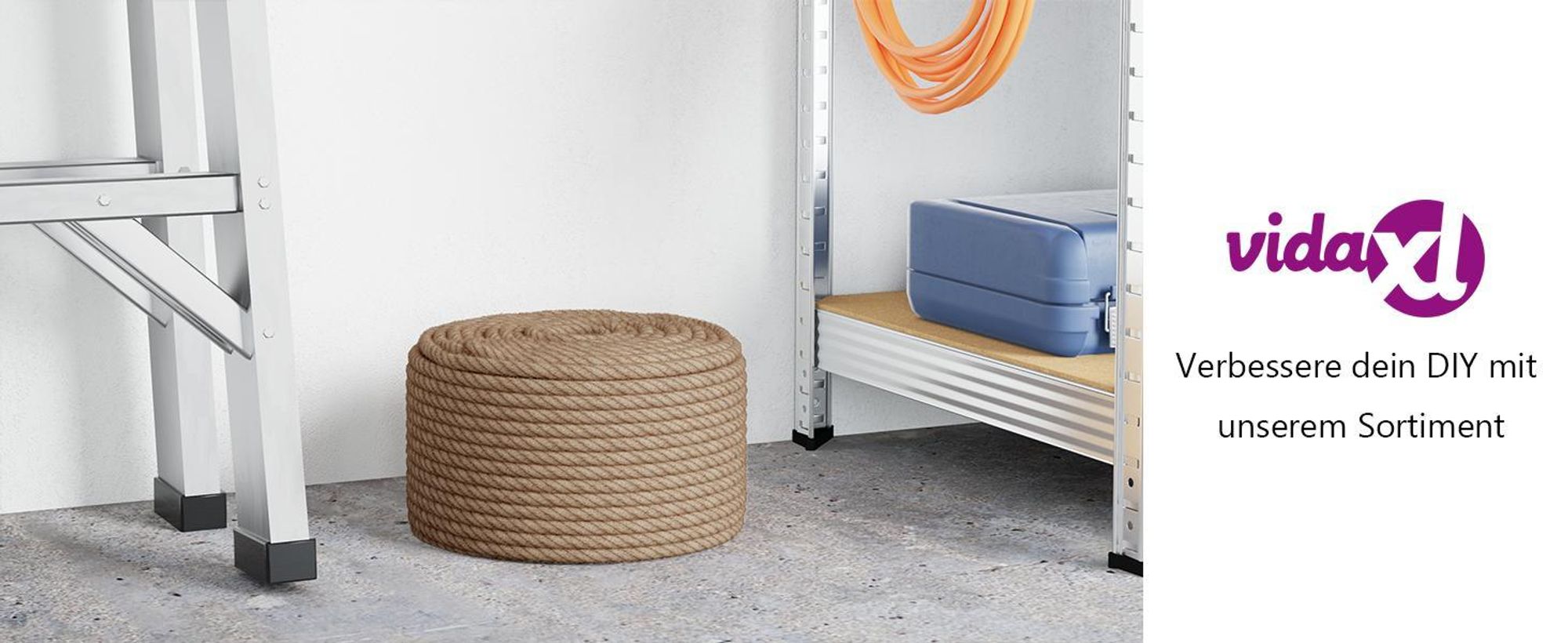 vidaXL Seil 100% Jute 10 mm 100 m