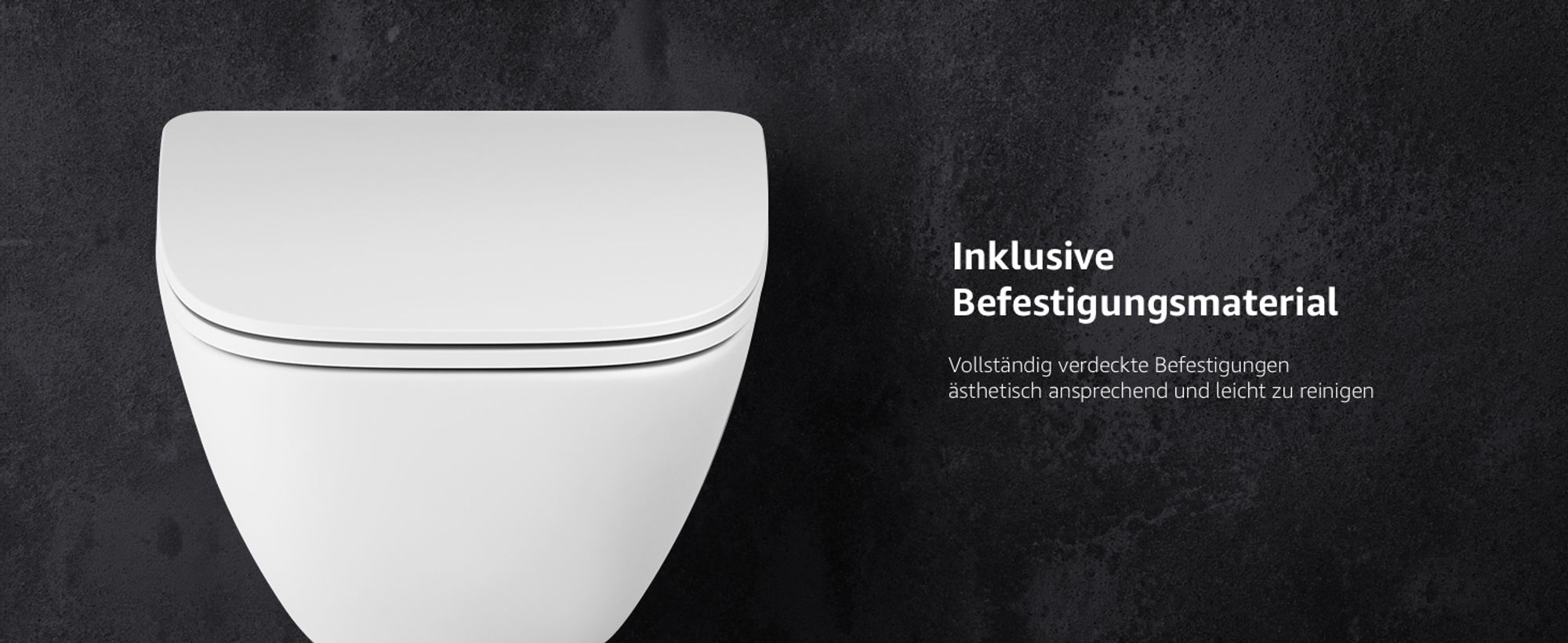 AM.PM Spülrandloses Hänge-WC, Weiss, mit Absenkautomatik Softclose