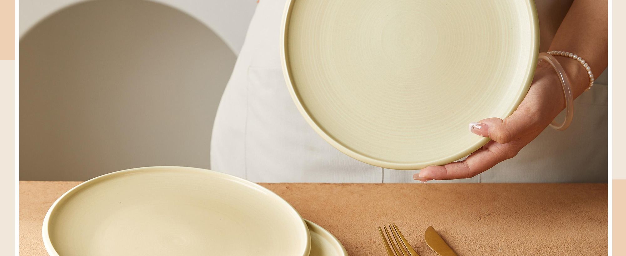 Teller set 4pcs Ø21,8 cm Keramik Essteller Pastateller Brotteller für 4 Personen Flachteller set Matt-Glasur Mikrowellen- und Spülmaschinenfest
