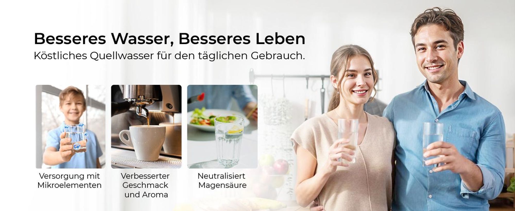 [Alkalisches Mineral] Waterdrop CoreRO Umkehrosmoseanlage, NSF/ANSI 58&372 , 7-stufiger Auftish-Wasserfilter, ohne Installation, WD-C1SL