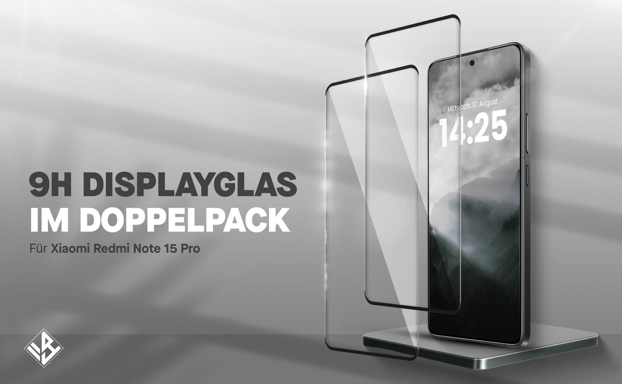 2er Set Displayglas für Xiaomi Redmi Note 15 Pro in 9H Härte
