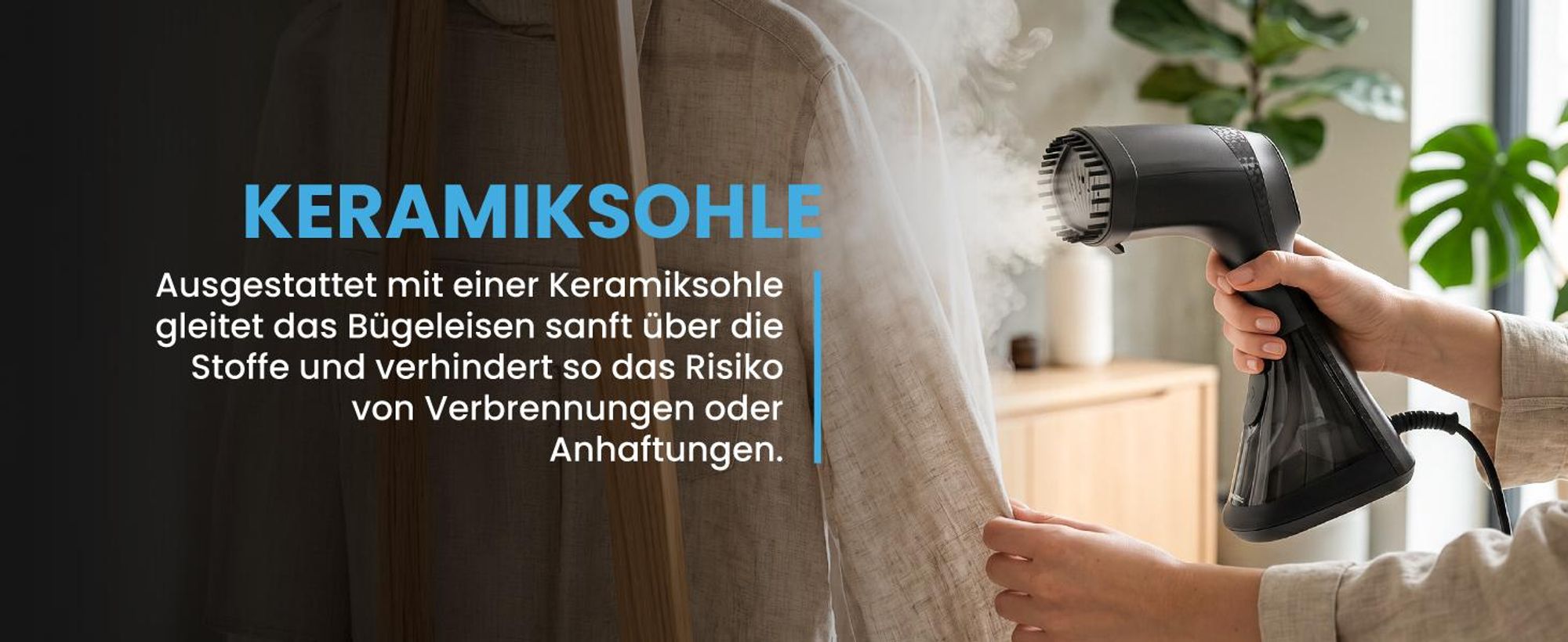 Dampfbügeleisen Bügeleisen Kleiderdampfer mit einstellbarem Dampfglätter