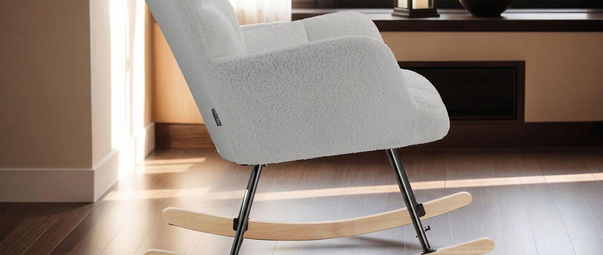 tectake® Schaukelstuhl Torve 68 x 96 x 97 cm, Belastbarkeit 120 kg