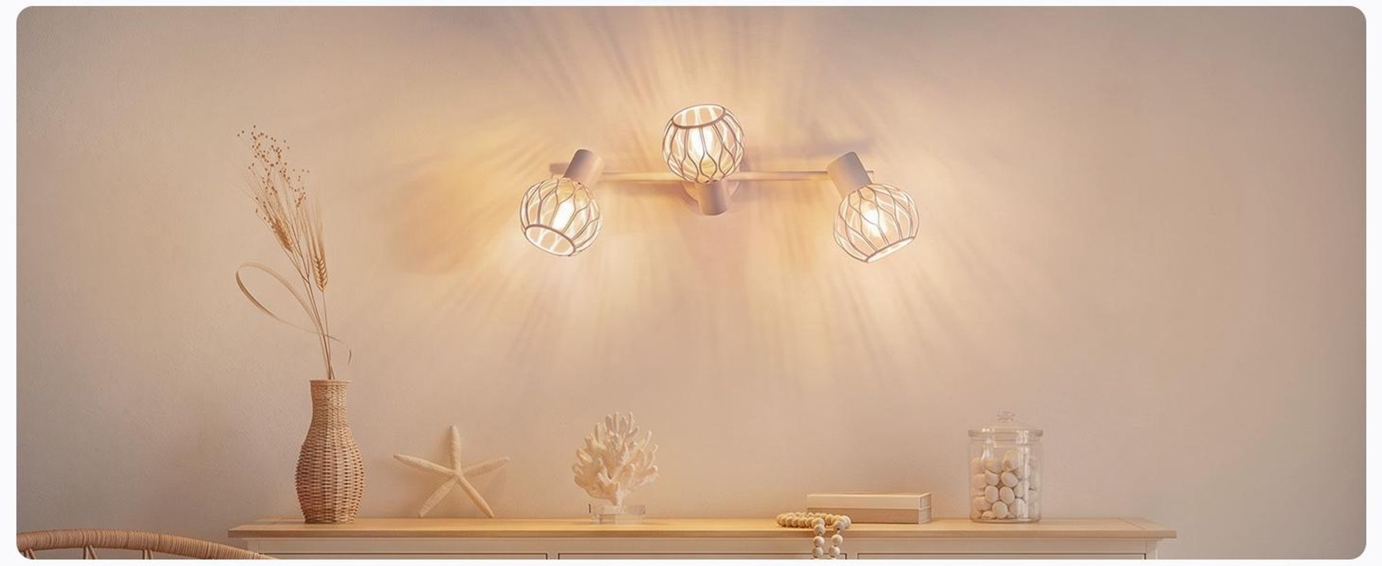 ZMH LED stropné svietidlo, 3 žiarovky, podhľavná lampa E14, kov, kuchynská lampa, otočná o 350°, lampa do obývačky, stropné bodové osvetlenie, vnútorné bodové svietidlá, chodba, kuchyňa, biela