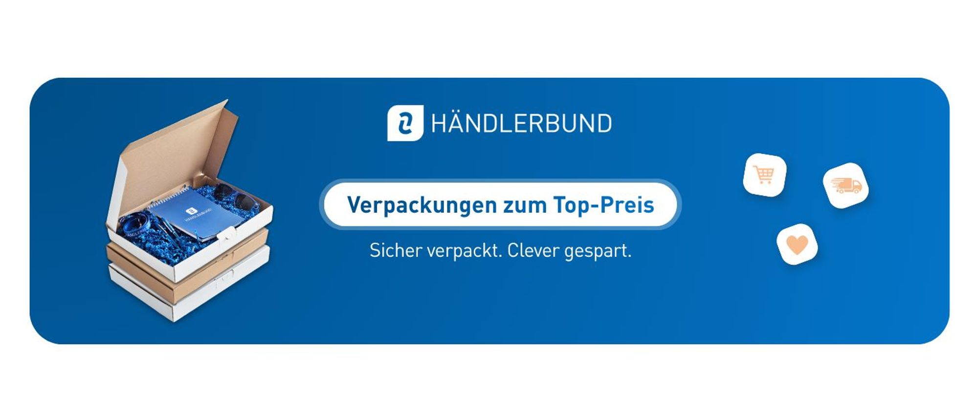 Maxibriefkarton 350 x 250 x 50 von Händlerbund, Faltkarton, braun