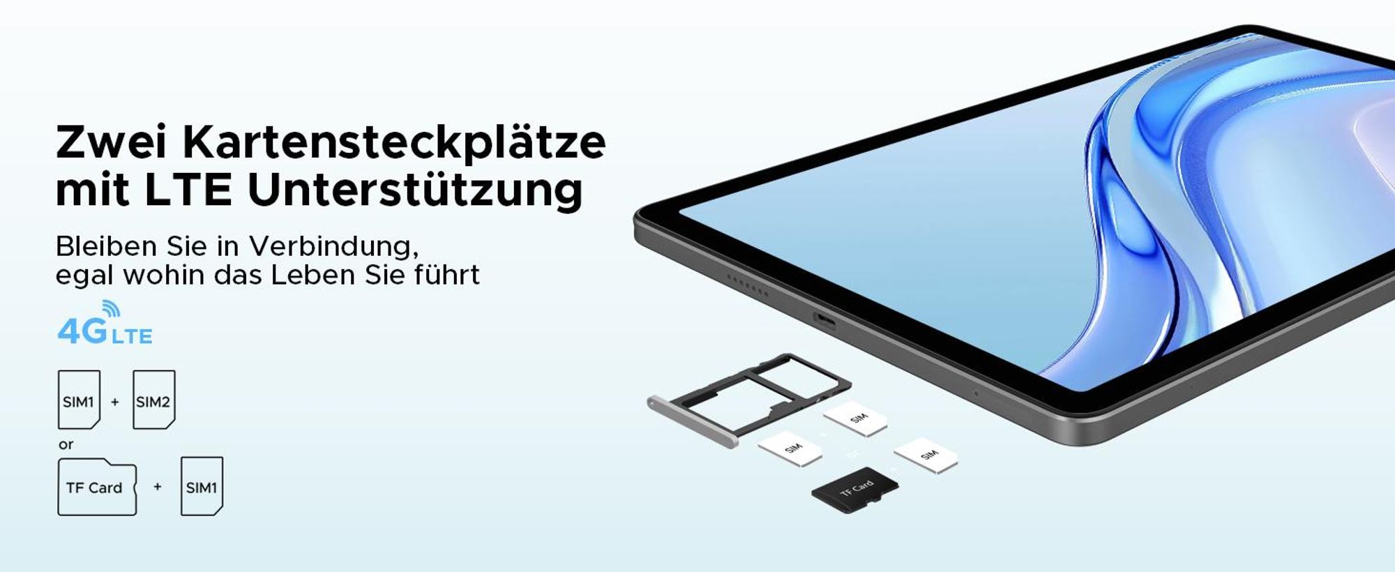 DOOGEE Tab E3+ - Tablet, Android 16, 12 Zoll, 48(8+40)GB+256GB(bis 2TB erweiterbar), 4G LTE, 90Hz,8800mAh/18W, Vier Trompeten