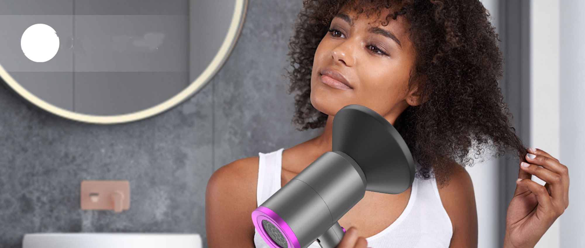 Ionen Föhn AC Motor 2000W Haartrockner, Schnelltrocknen Hair Dryer, Salon Haarfön mit Heiß-/Kalttaste, 3 Fön Concentrators and Diffuser