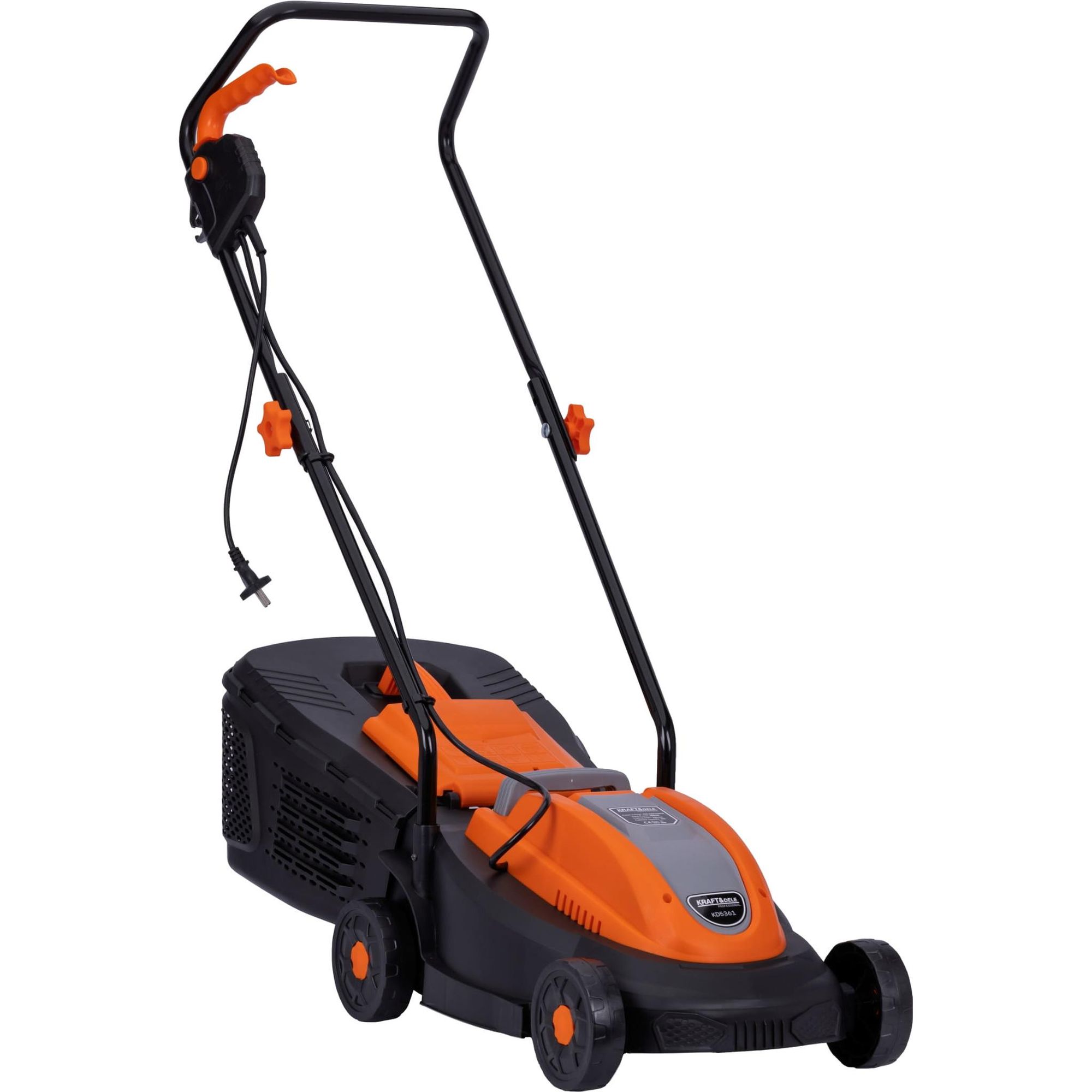 KRAFT&DELE | Elektro-Rasenmäher, 2600W, 32cm Schnittbreite, Brushless, Mulch-Kit, 25L Fangkorb