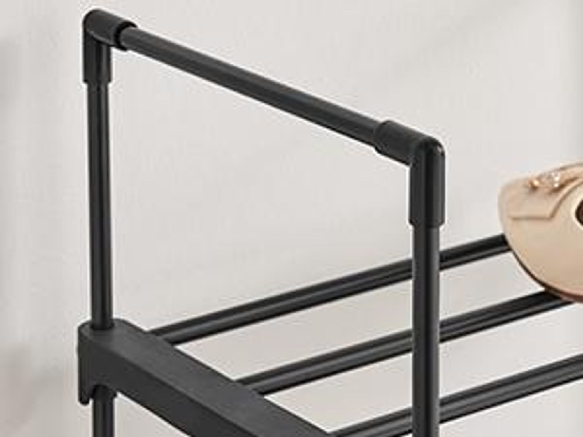 SONGMICS Schuhregal 10 Ablagen Schuhständer Standregal multifunktional schwarz