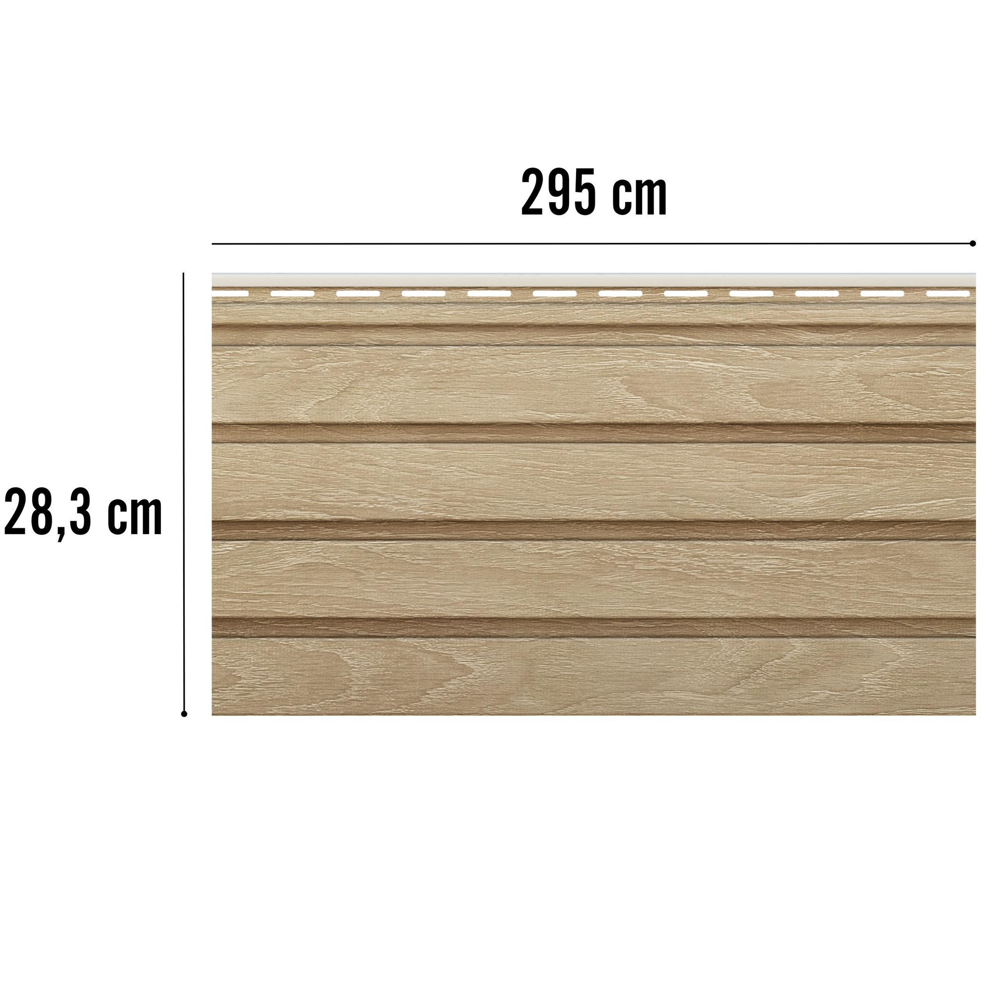VOX Fassadenpaneele FRONTO - Außenlamellen in 3D-Holzdekor - Wasserfest & UV-beständig - 295 x 28,3 cm - 10 Stück - Nussbaum