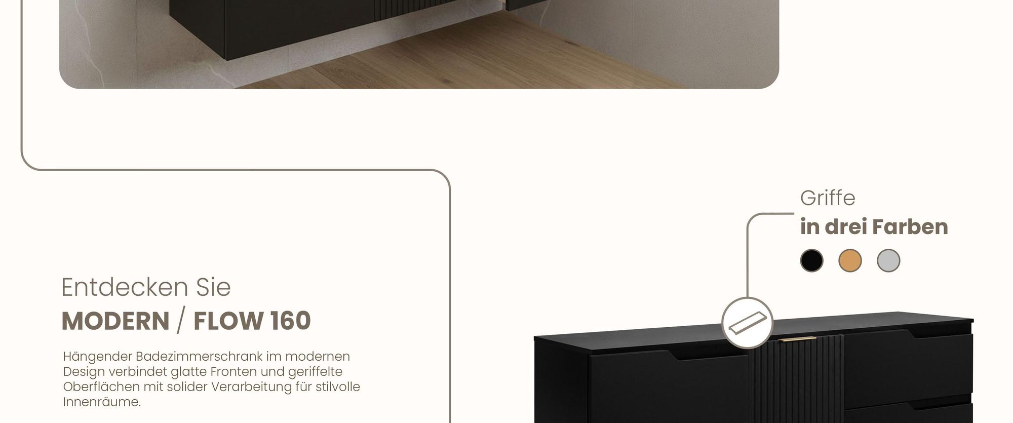 RODAN, Badmöbel, Badschrank, Badezimmermöbel, Badezimmer, MODERN, Waschbeckenunterschrank