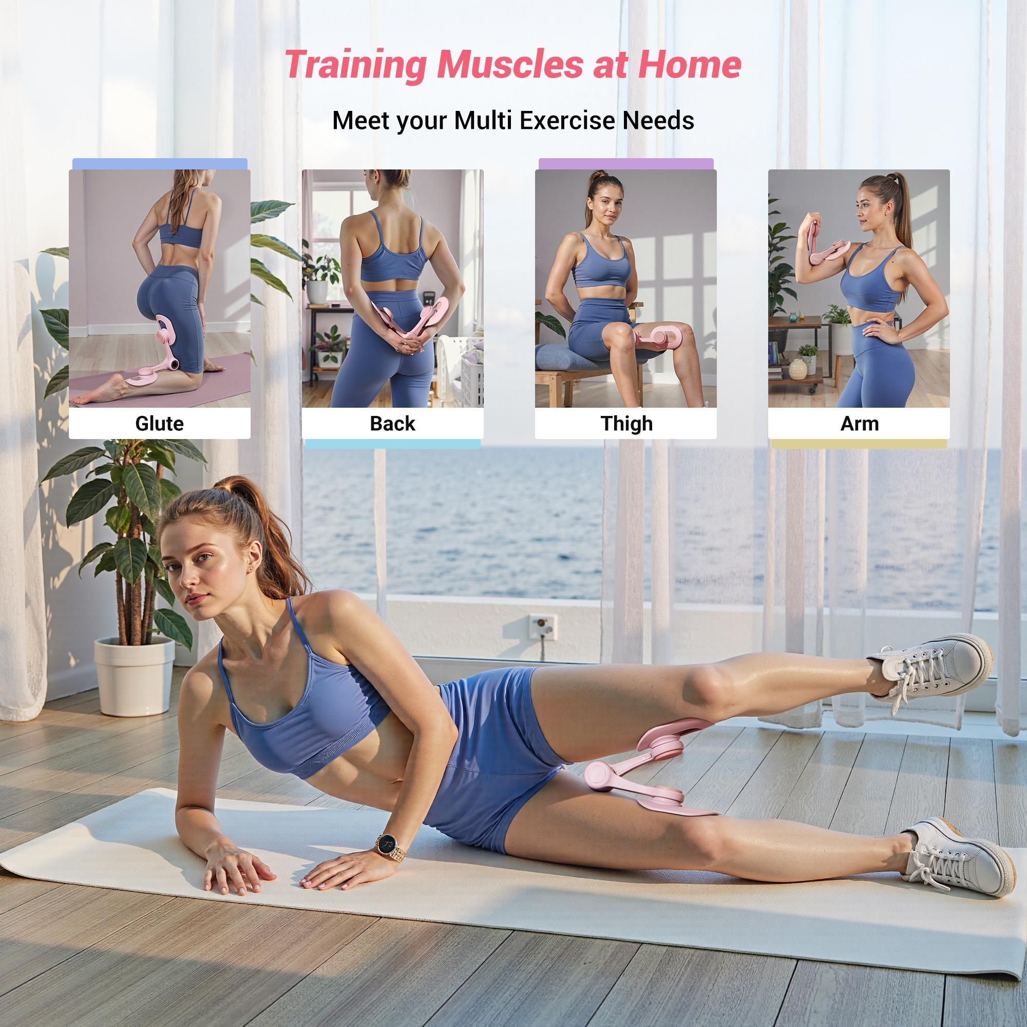 Beckenbodentrainer, Oberschenkeltrainer, Beintrainer für Frauen, Postnatale Rückbildung, Widerstandsbänder, tragbar