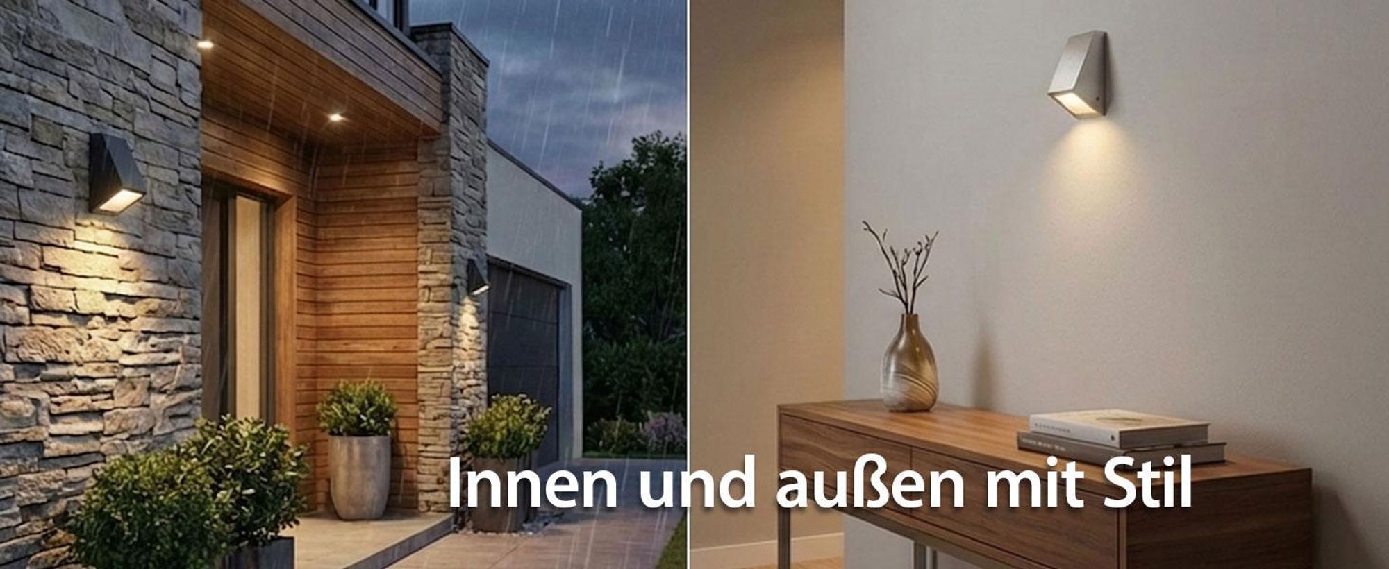 Außenwandleuchte Edelstahl 560-SN: Kompaktes Design, V2A-Edelstahl, IP44, GU10 Fassung