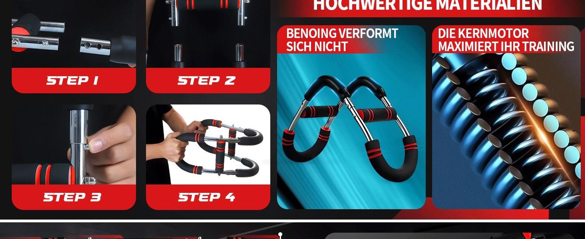 Twister Armtrainer, Brusttrainer, Brust Trainingsgerät, Arm Brustmuskel Trainingsgeräte, Trizeps-Krafttraining, 60-110LB Verstellbares