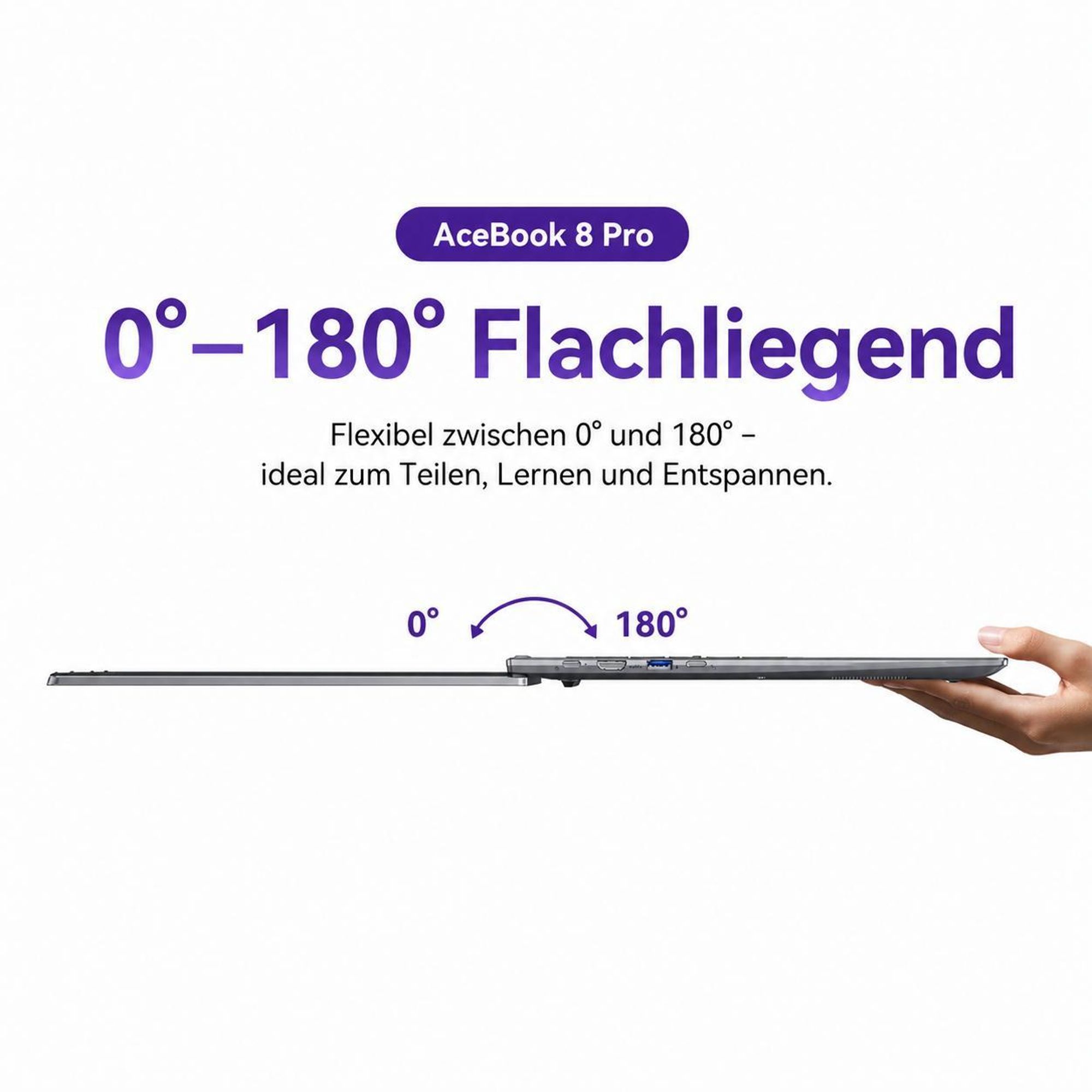 Blackview AceBook 8 Pro, 16" FHD, AMD Ryzen™ 7 3700U, 16GB RAM, 512GB SSD, Windows 11 Pro, 17,4mm dünn, 1,65kg leicht, Silikon-Tastaturschutz DE