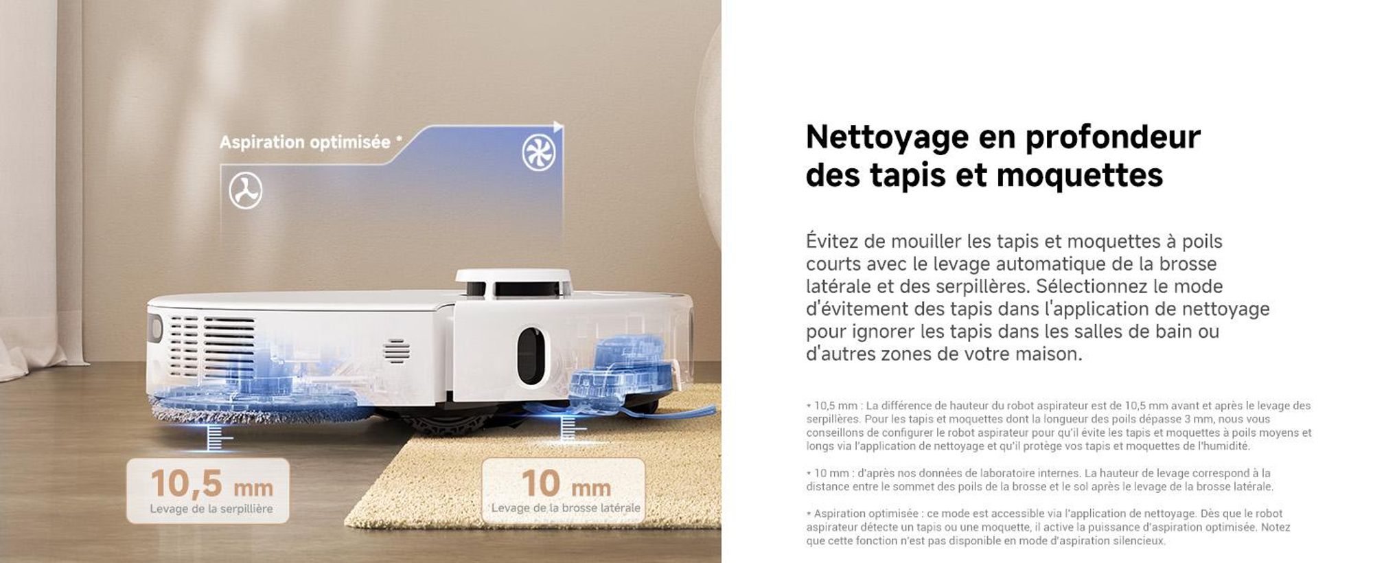 MOVA P50 Ultra Robot Aspirateur Laveur, Serpillière Flexible, 19 000 Pa, Nettoyage Coins et Bords, Auto-Nettoyage 75 °C, Vidage et Recharge Automatiqu