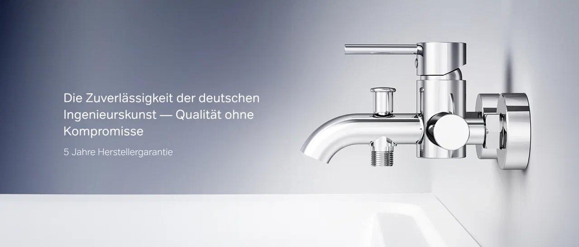 AM.PM Badewannenarmatur Wannenarmatur Chrom Einhebelmischer Wandmontage Bad Messing Badewannen Armaturen