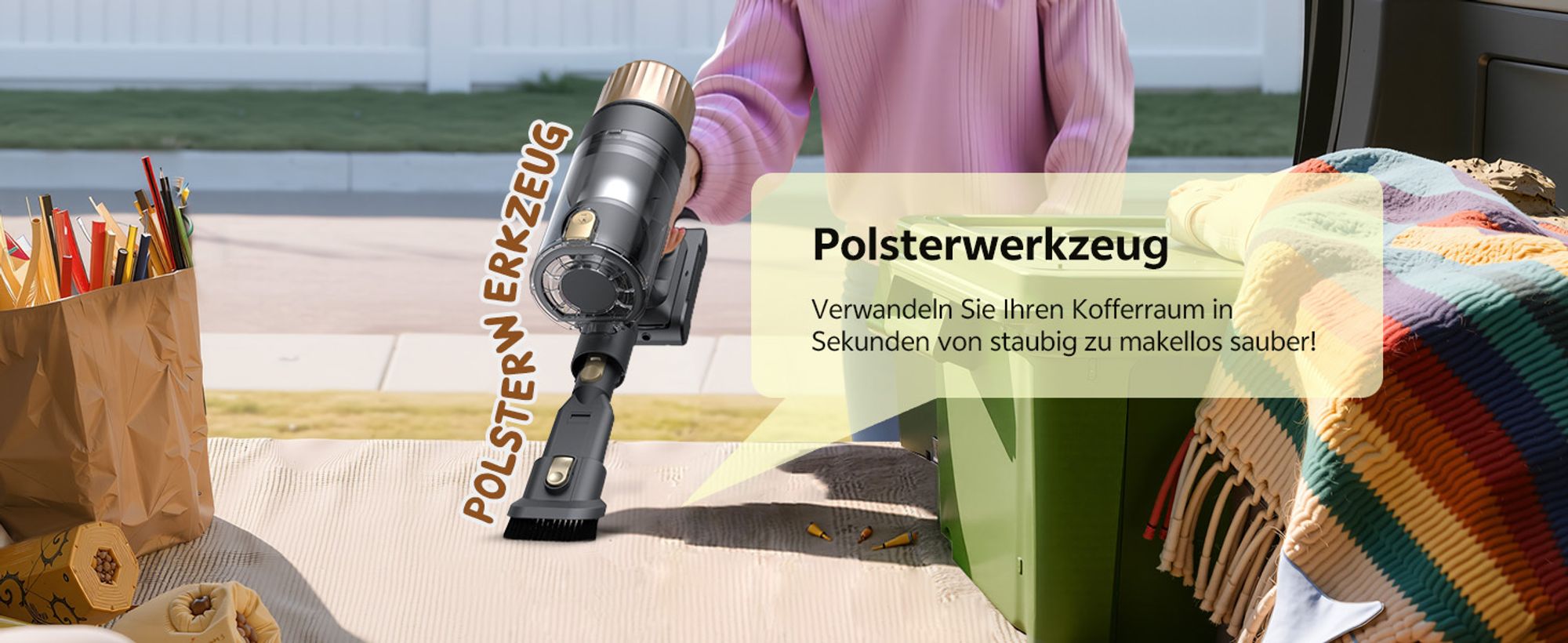 Ultenic UL15P Akku Staubsauger,kabelloskabellos,70000PA/65min,6-Filtersystem,8×2200 mAh abnehmbarer Akku,180°-Reinigung/Selbststehend