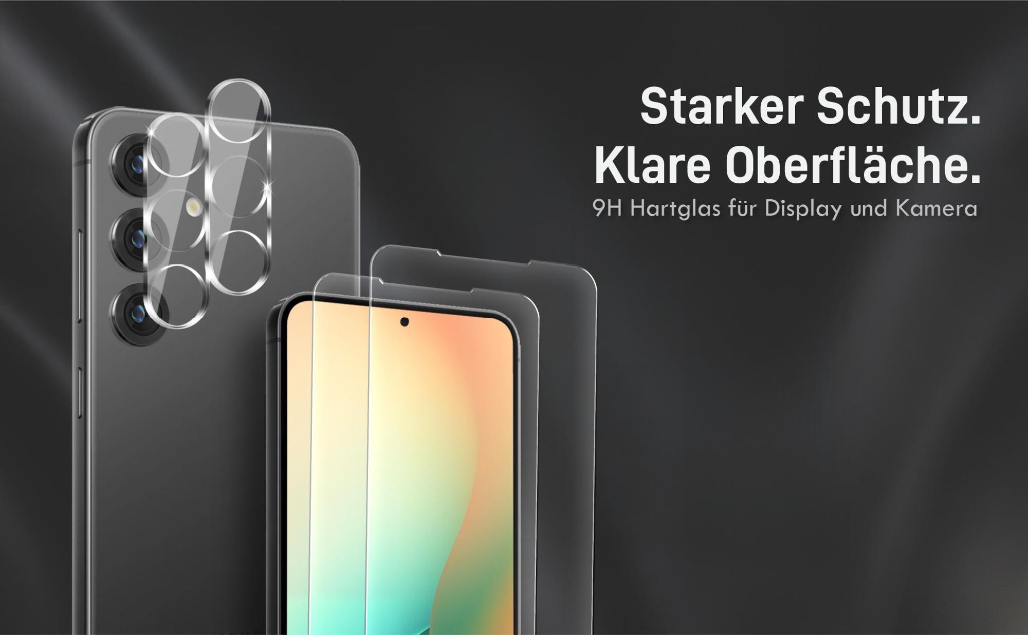 Kamera + Display Glas Set für Samsung Galaxy S25 FE kompatibel mit allen gängigen Hüllen