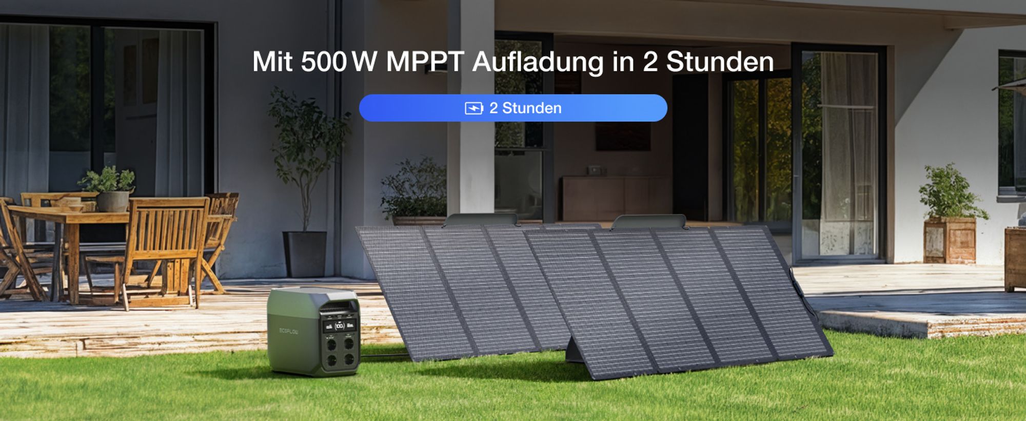 EF ECOFLOW DELTA 3 Tragbare Powerstation, 1 024 Wh Solargenerator, LiFePO4-Batterie, Schnellladung von 0-70% in 30 Min., erweiterbar auf 5 kWh