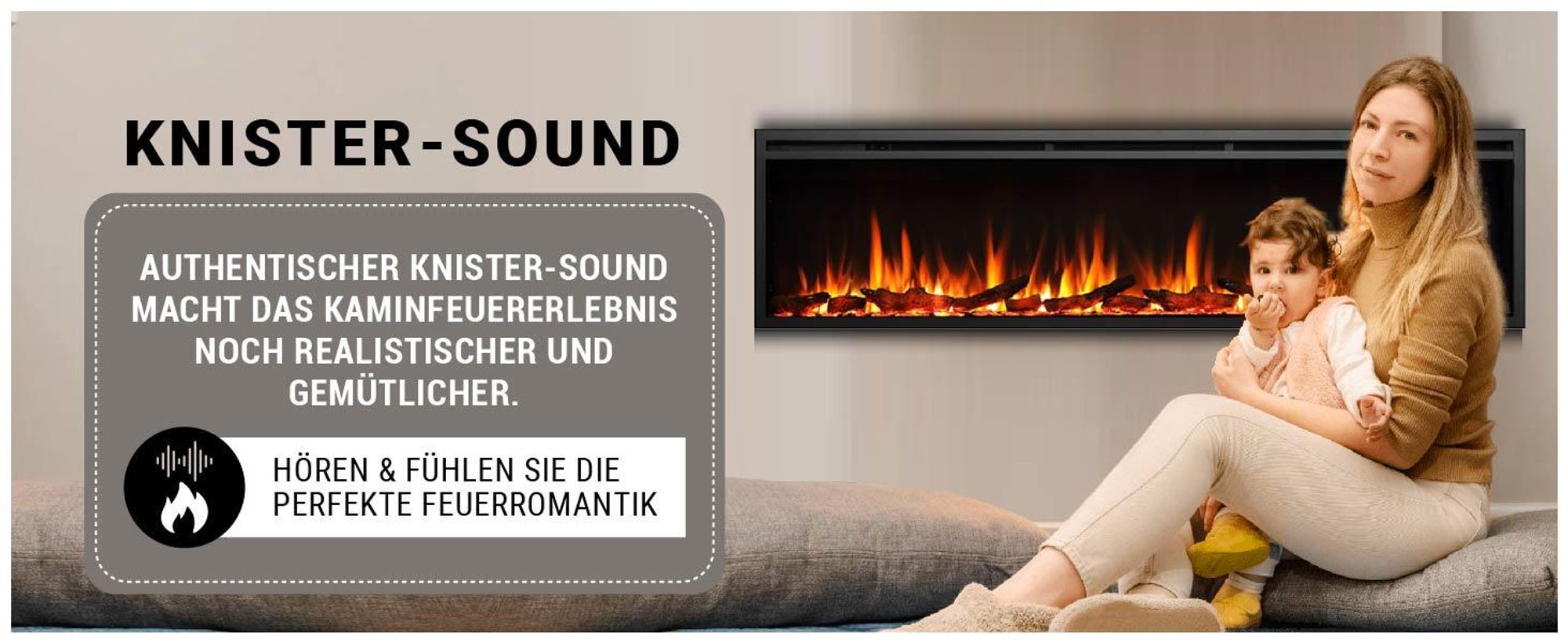 BALDERIA Elektrokamin Atalanta 72" | Einbaukamin, LED 3D-Flammeneffekt, LED-Ambientebeleuchtung, Heizung 1500W, App, Knistereffekt, Timer, Thermostat, Offene-Fenster-Erkennung, Fernbedienung | Schwarz