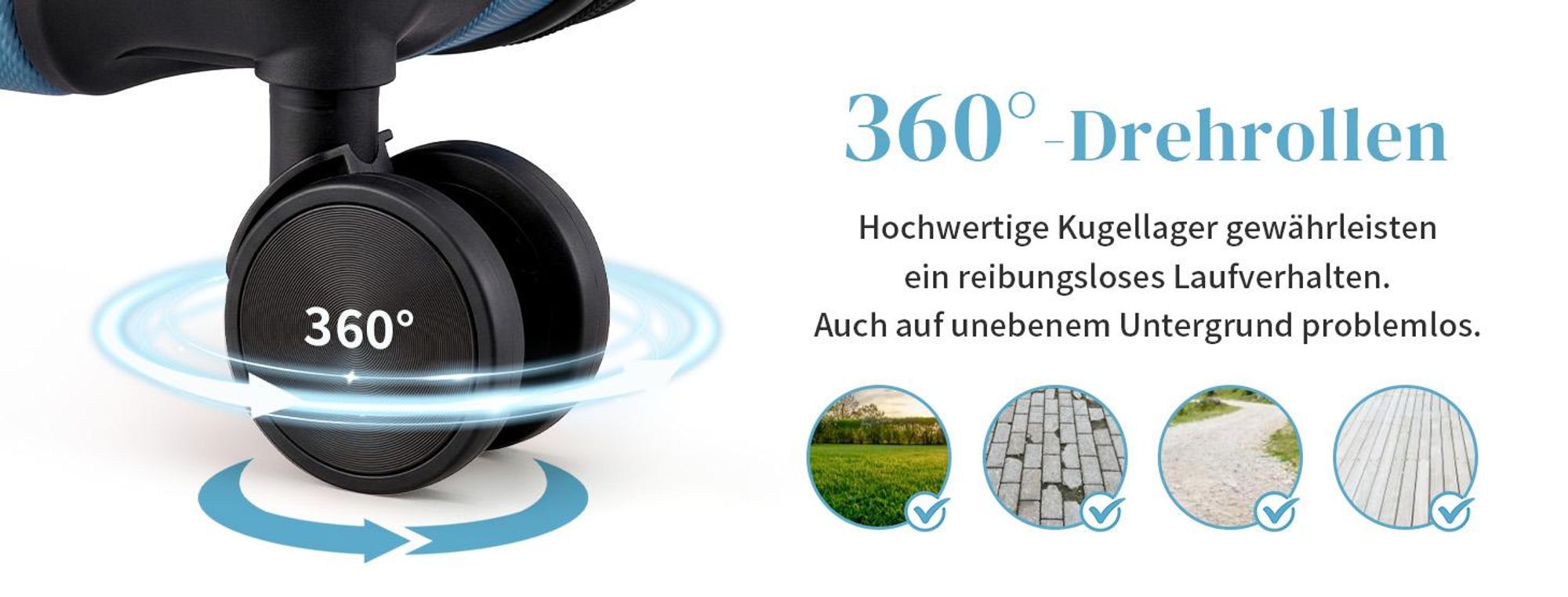 FCH 4tlg. ABS Hartschalen Kofferset 16/20/24/28 Zoll, Trolley mit 4 Rollen und Tragegriff, Eckschutz, Teleskopgriff, Marineblau