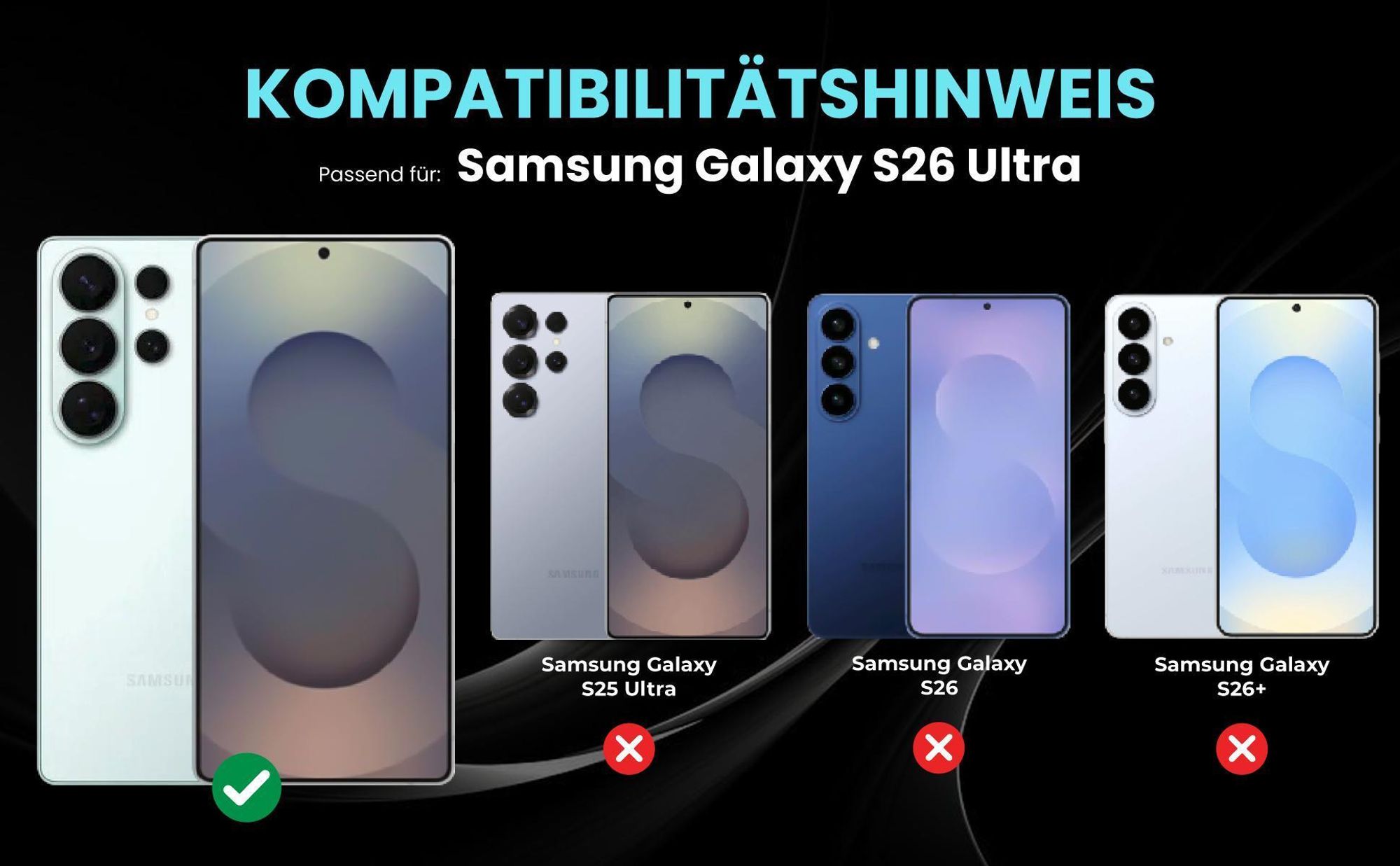 Kompatibilitätshinweise Hülle für Samsung Galaxy S26 Ultra