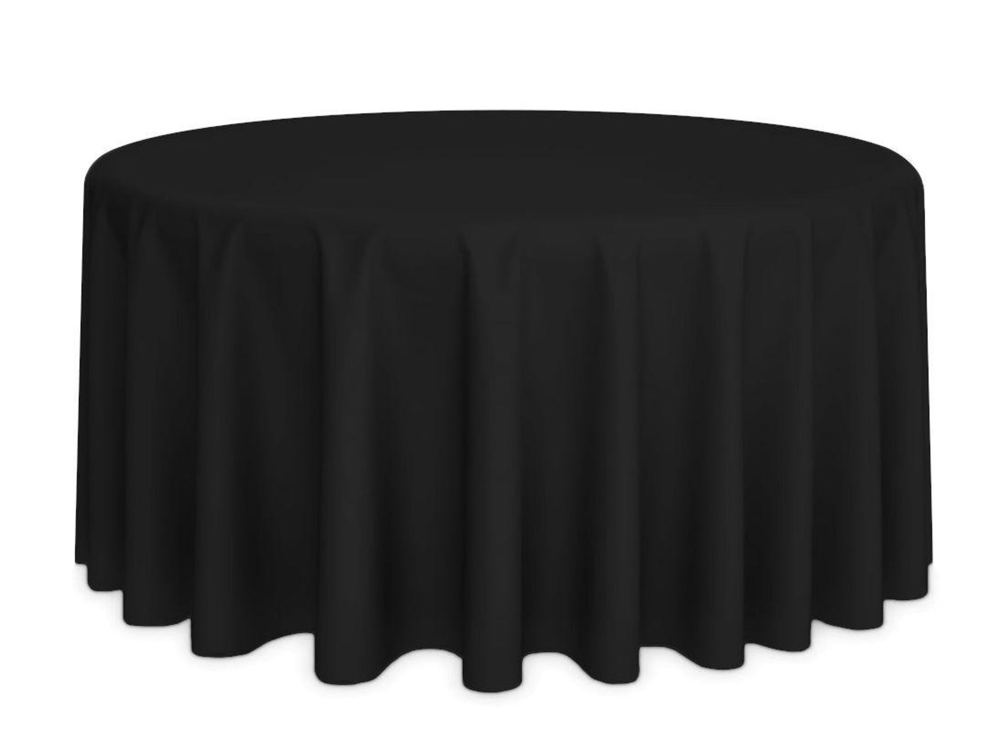 Tischdeckenstoff Rund 230 cm Schwarz