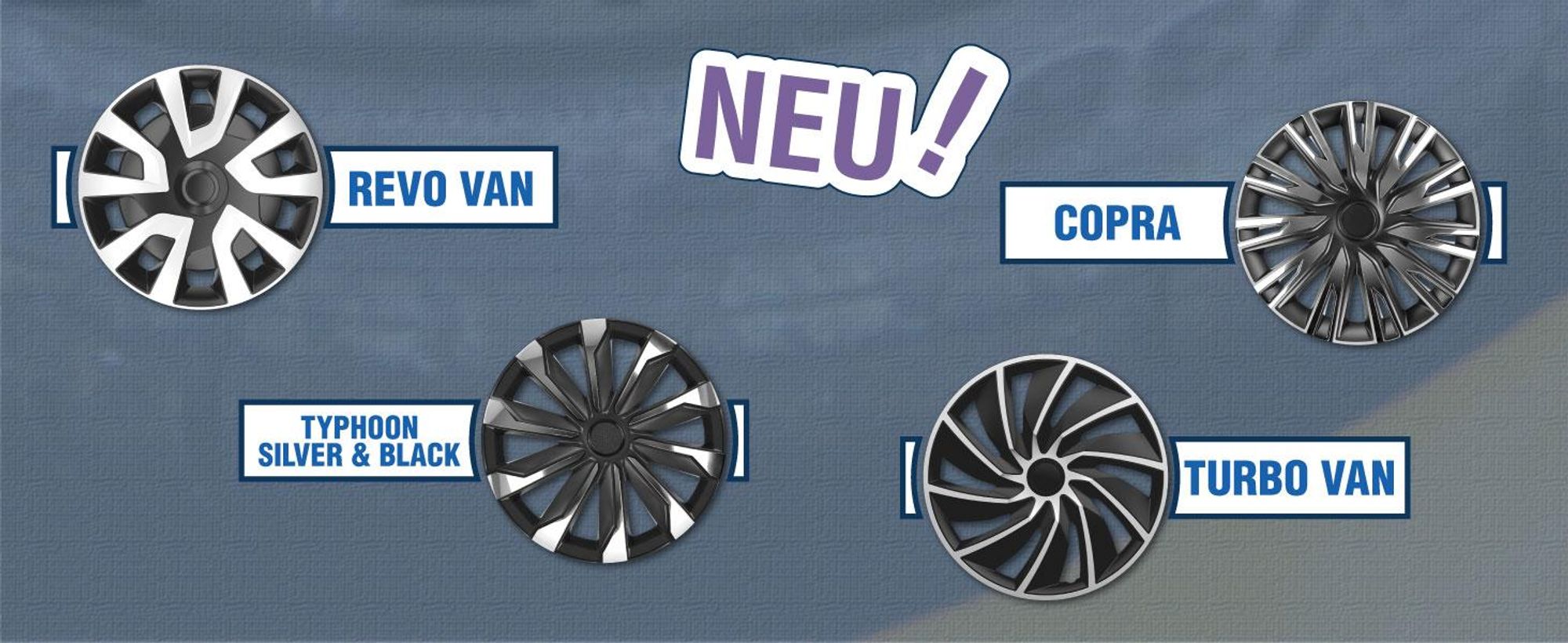 4 STK 14 Zoll VR black schwarz PETEX Radkappen Radzierblenden Satz PKW Auto