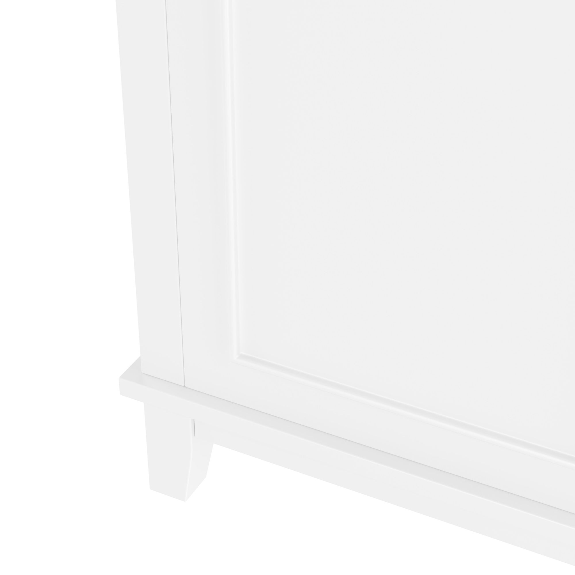 Merax Waschtischunterschrank für kleine Räume, Bodenstehender Badezimmerschrank mit Keramikbecken, Türregal, Waschbecken 51x34x83cm, Weiß