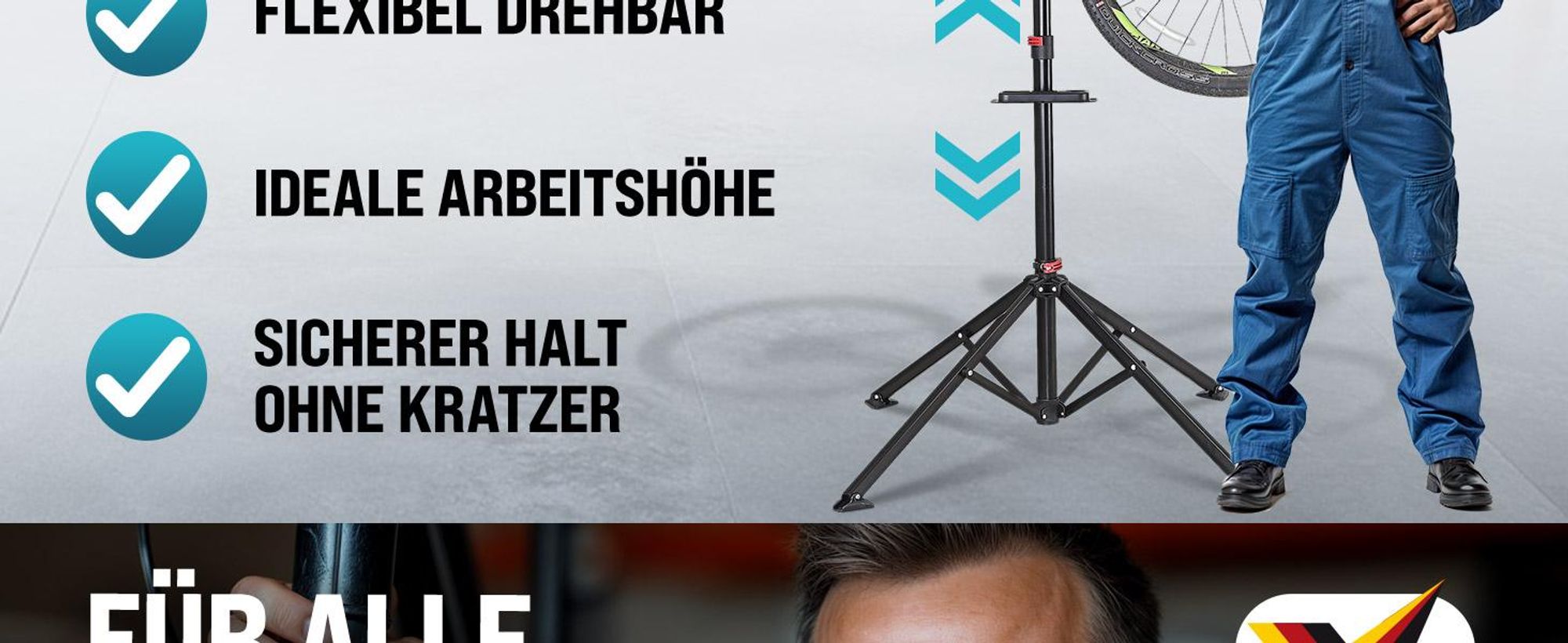 MONZANA Fahrradmontageständer 30 kg Profi