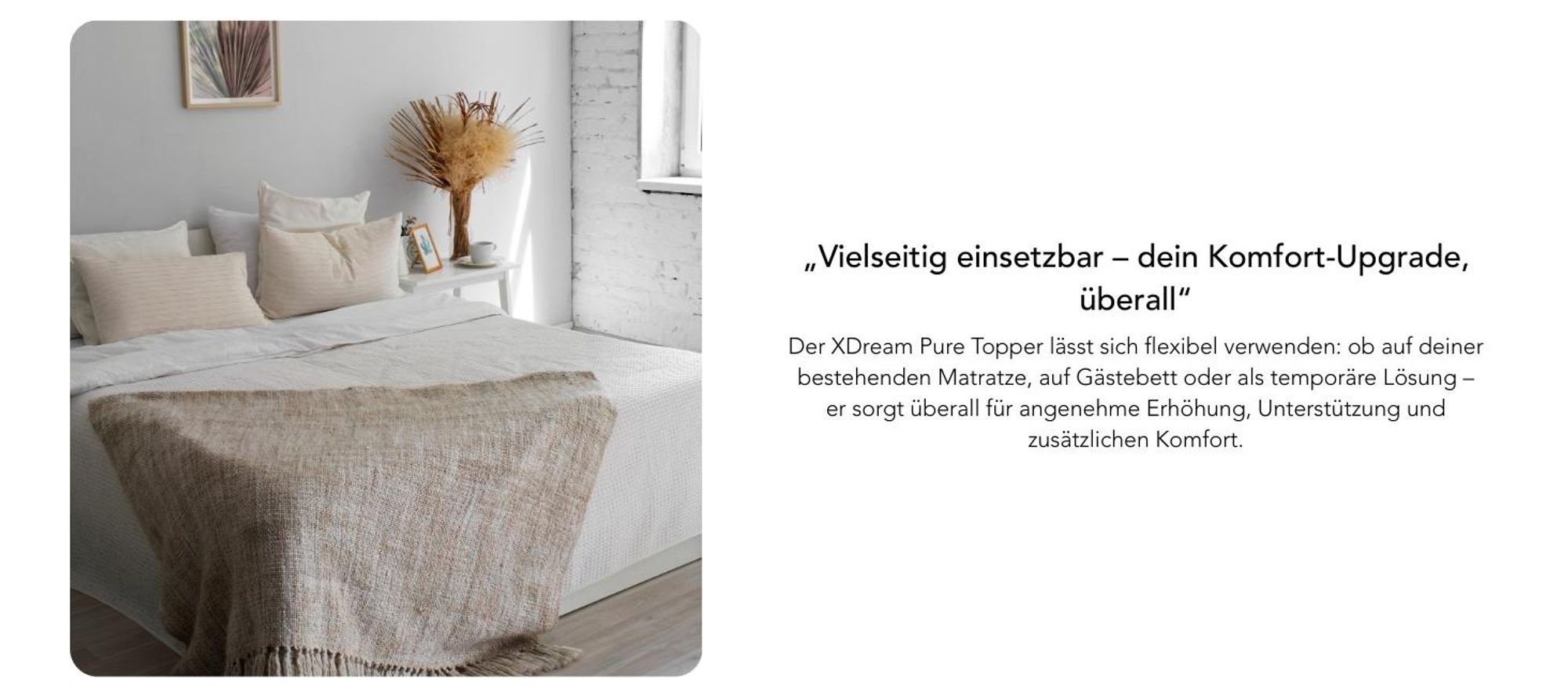Ergonomische comfortschuim toplaag | 90 x 200 | geschikt voor alle matrassen | XDREAM Pure matrasbeschermer