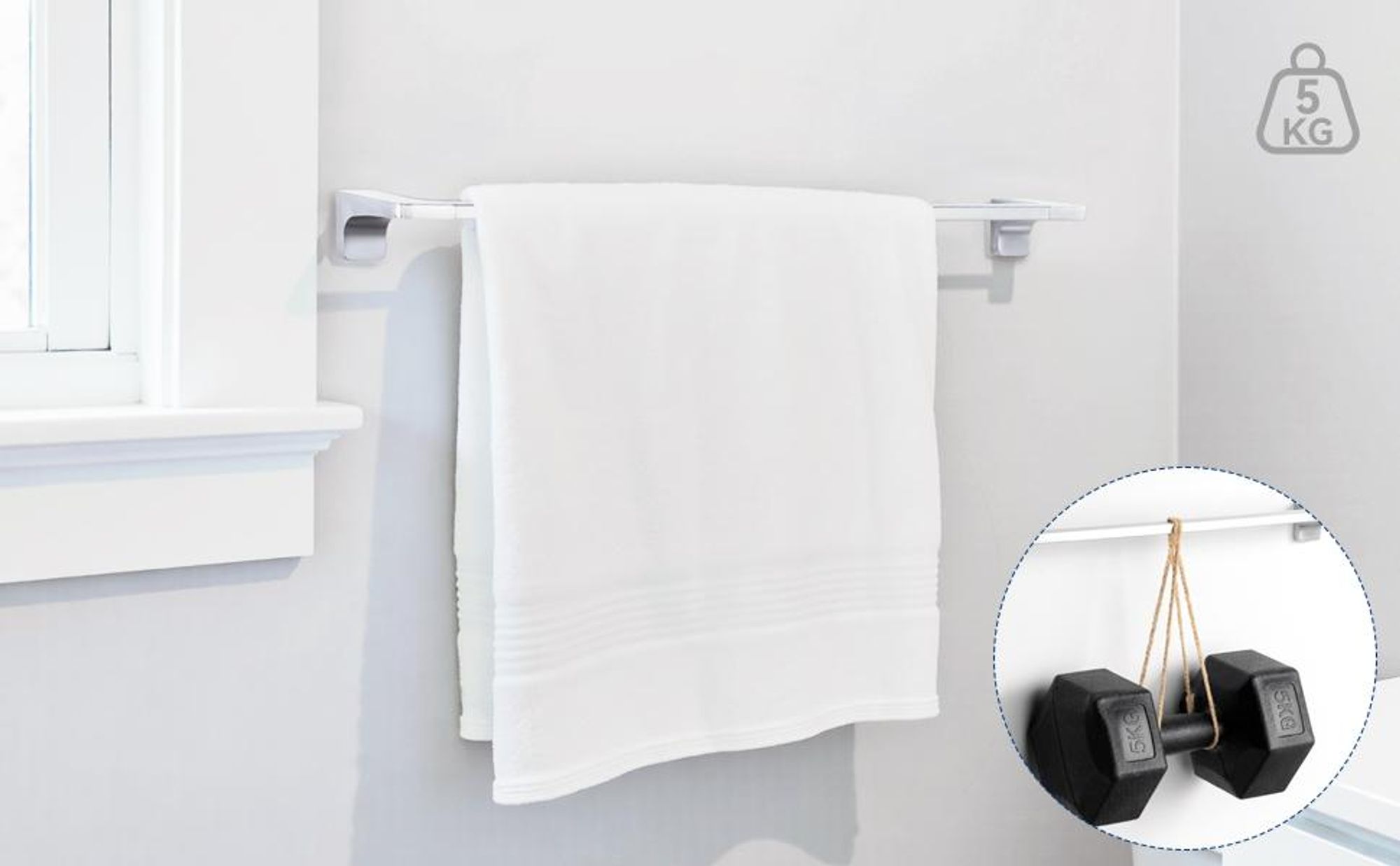 CECIPA quadratischer Handtuchhalter, gebürsteter Edelstahl Badetuchhalter, moderner Wand Handtuchstange für Badezimmer