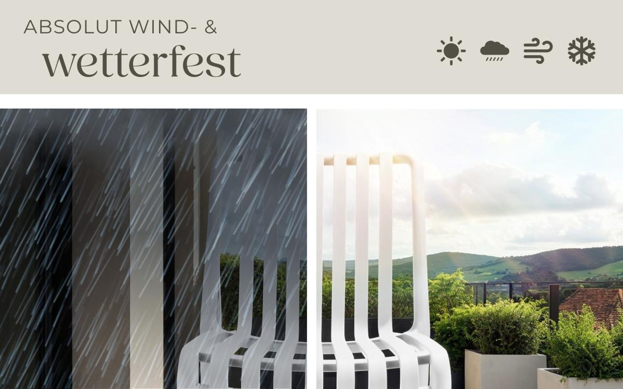 tectake® Gartenstühle Alcudia, wetterfest, stapelbar