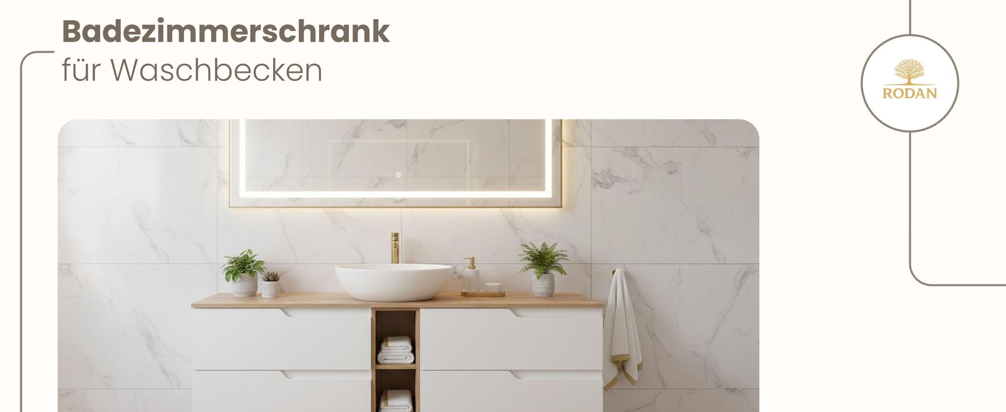 RODAN, Badmöbel, Badschrank, Badezimmermöbel, Badezimmer, MODERN, Waschbeckenunterschrank