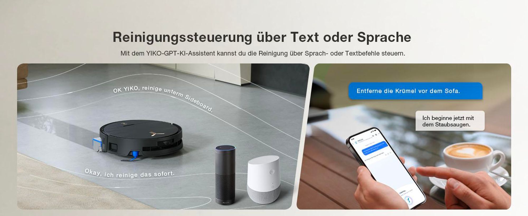 ECOVACS DEEBOT X9 PRO Omni Staubsauger Roboter mit Wischfunktion, 16.600 Pa, OZMO Roller, All-in-One Omni Station, YIKO-GPT Saugroboter, Schwarz