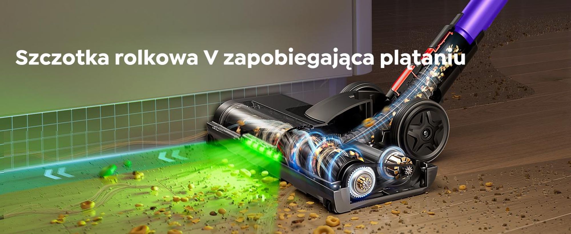 Buture VC100 Odkurzacz bezprzewodowy , odkurzacz bezprzewodowy 500W/45000pa z ekranem dotykowym, czas pracy do 55 minut