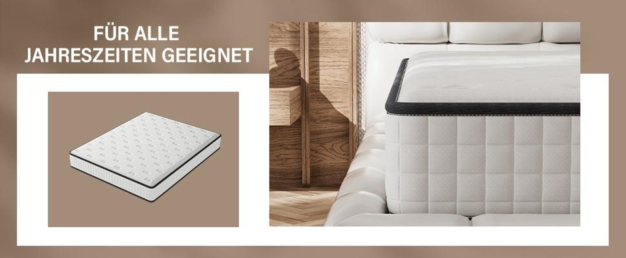 DEWINNER Zestaw 2 materacy 140x190x16 | Materac z pianki z pamięcią kształtu | Wysoka gęstość, średnia twardość, grubość 16 cm, hipoalergiczny
