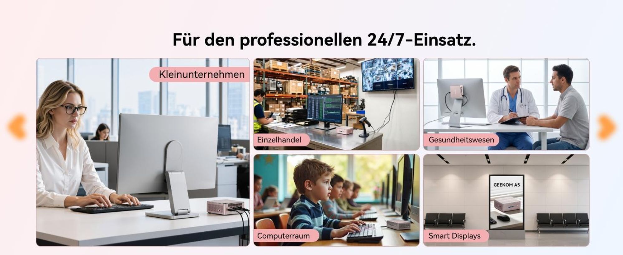 GEEKOM A5 2027 Mini PC, AMD Ryzen 7 7730U bis 4,5 GHz, 16 GB DDR4 RAM, 500 GB SSD, aufrüstbar, 4 Displays, 2,5G LAN, vorinstalliertes System