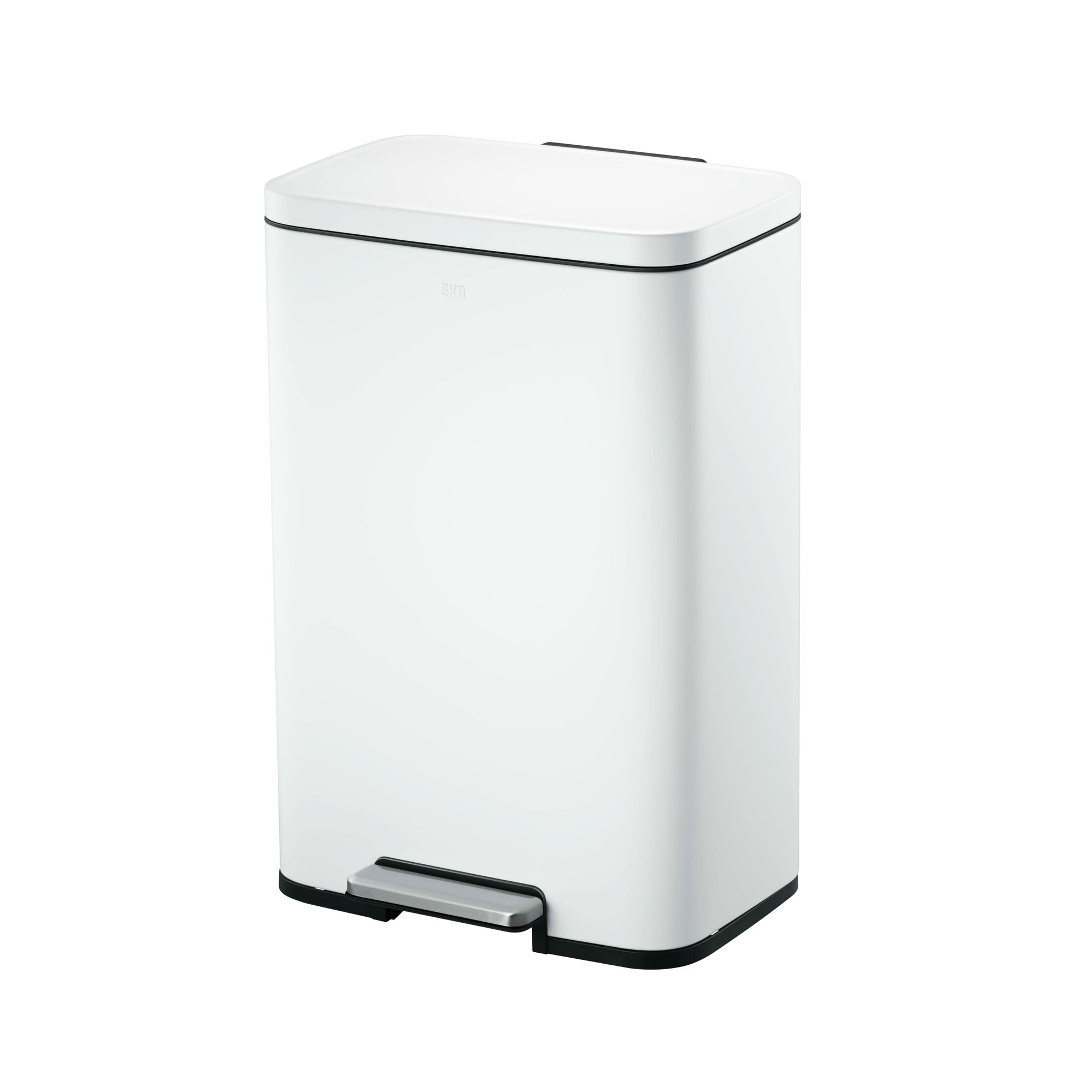EKO - Madison Treteimer 50 Liter - Stainless Steel Plastic - Matt Weiß