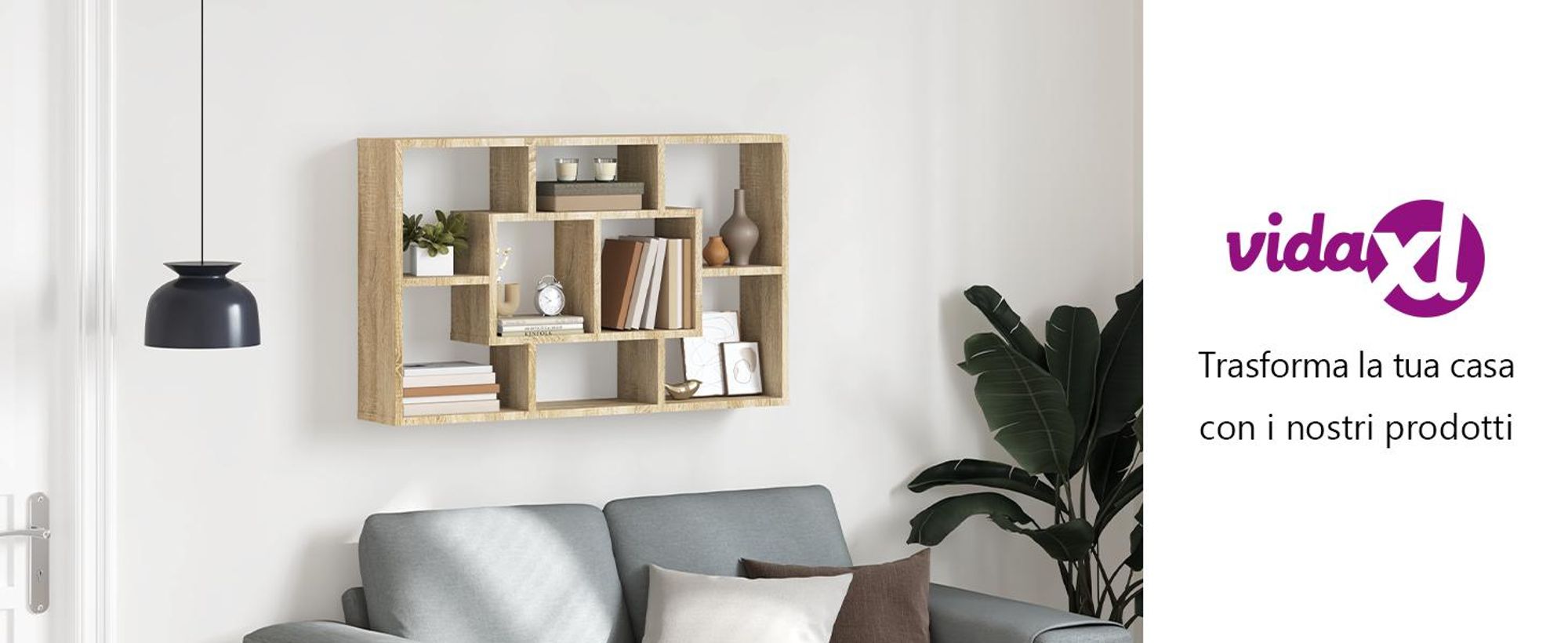 Scaffale a parete rovere Sonoma 85x16x52,5 cm materiale a base di legno