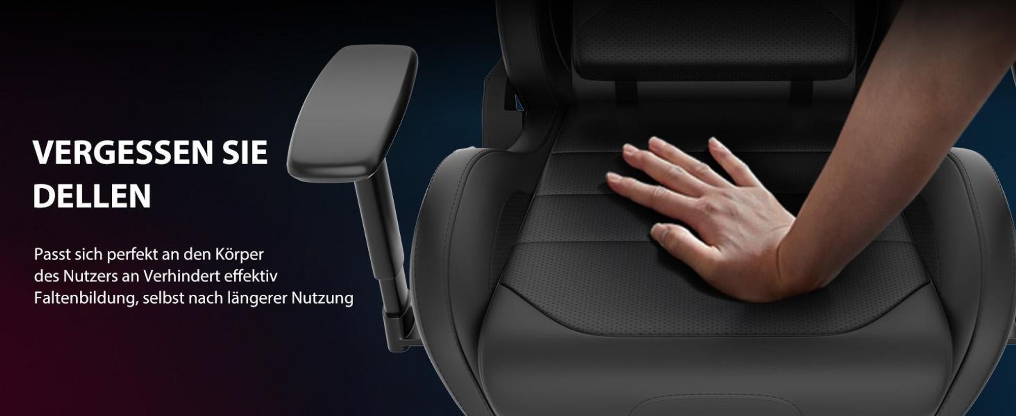 SENSE7 Gamingstuhl Sentinel Schwarz Grau - Ergonomischer Bürostuhl Schreibtischstuhl 150kg 3D-Armlehnen Wippfunktion Chefsessel PC Stuhl