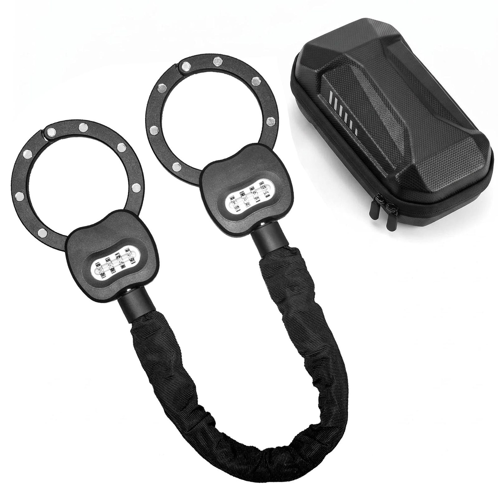 Fahrradschloss Zahlenschloss Fahrrad Schloss - Hohe Sicherheit Level 93cm Fahrräder Schloß mit 4er Zahlencode - Kette für Fahrrad E Bike Scooter