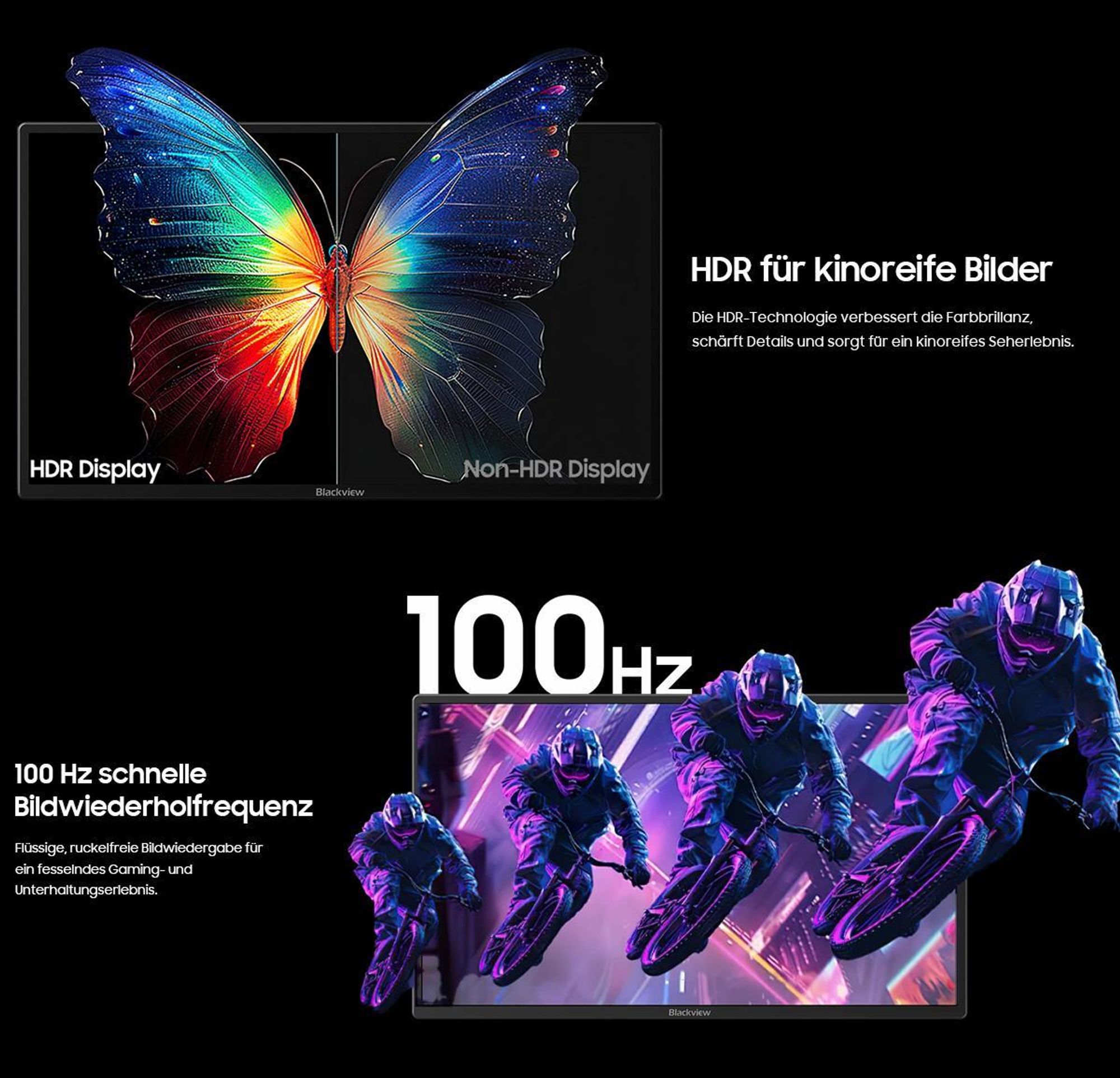 Blackview Screen Extension (32.8 mm), Ultra Thin 23,8 Inch FHD IPS Eye Care Portable Monitor, Suitable for Laptop/PC/Mac/PS3/4/5/Xbox/Switch