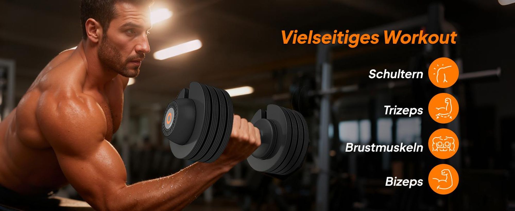 SPORTNOW Verstellbare Hantel, 7-24 kg Hantel mit Ablagefach, rutschfest Griff