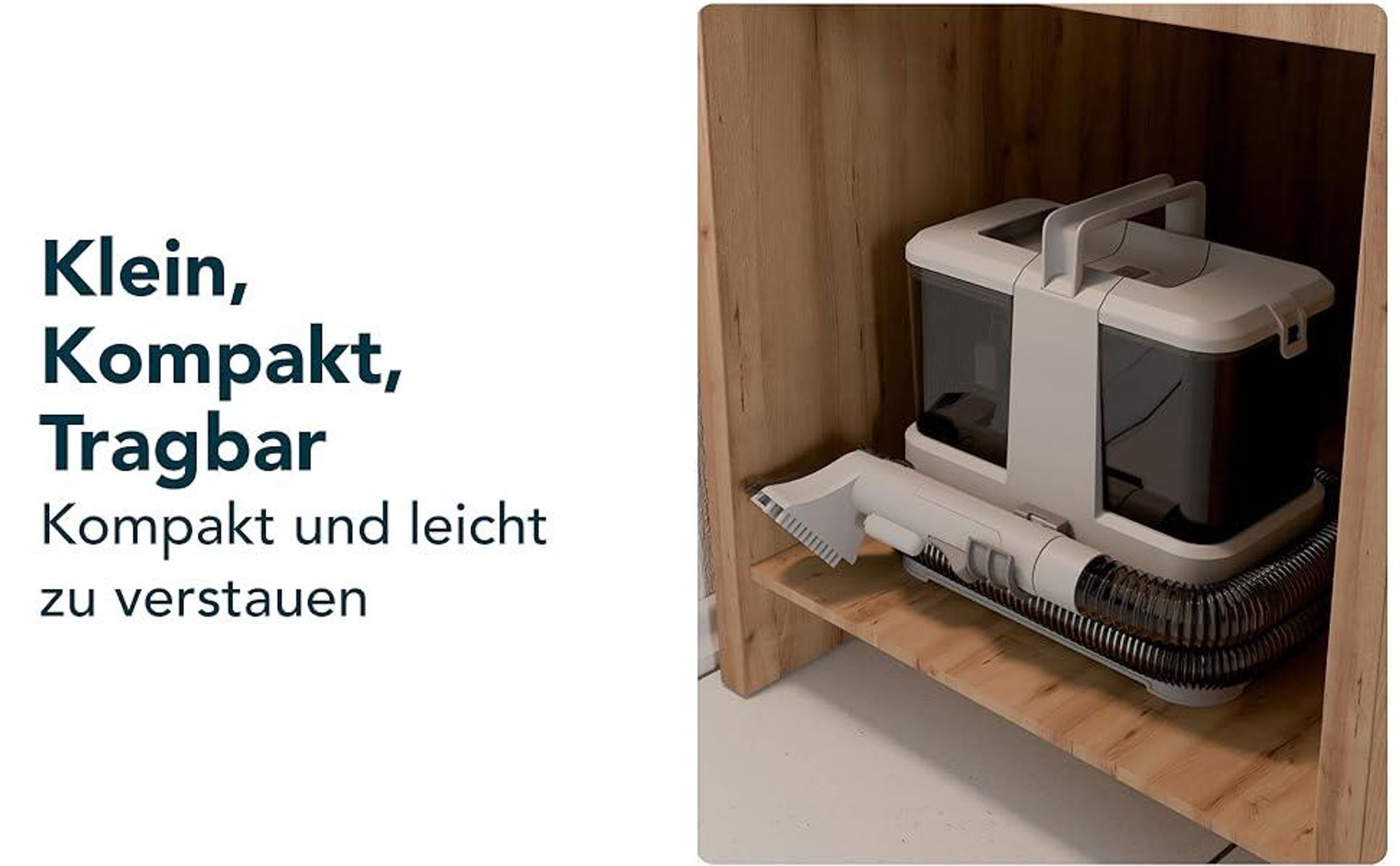 Waschsauger, Teppichbodenreiniger Universal Nass & Trockensauger mit Zubehör, Selbstreinigung, Staubsauger für Teppiche, Polstermöbel, Tiere, Flecken
