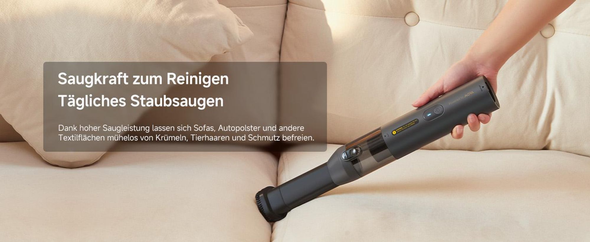 MOVA MDV001 Tragbarer 4-in-1 Handstaubsauger mit Blasfunktion, kabellos, leicht & kompakt, All-in-One für Auto, Haushalt & Büro