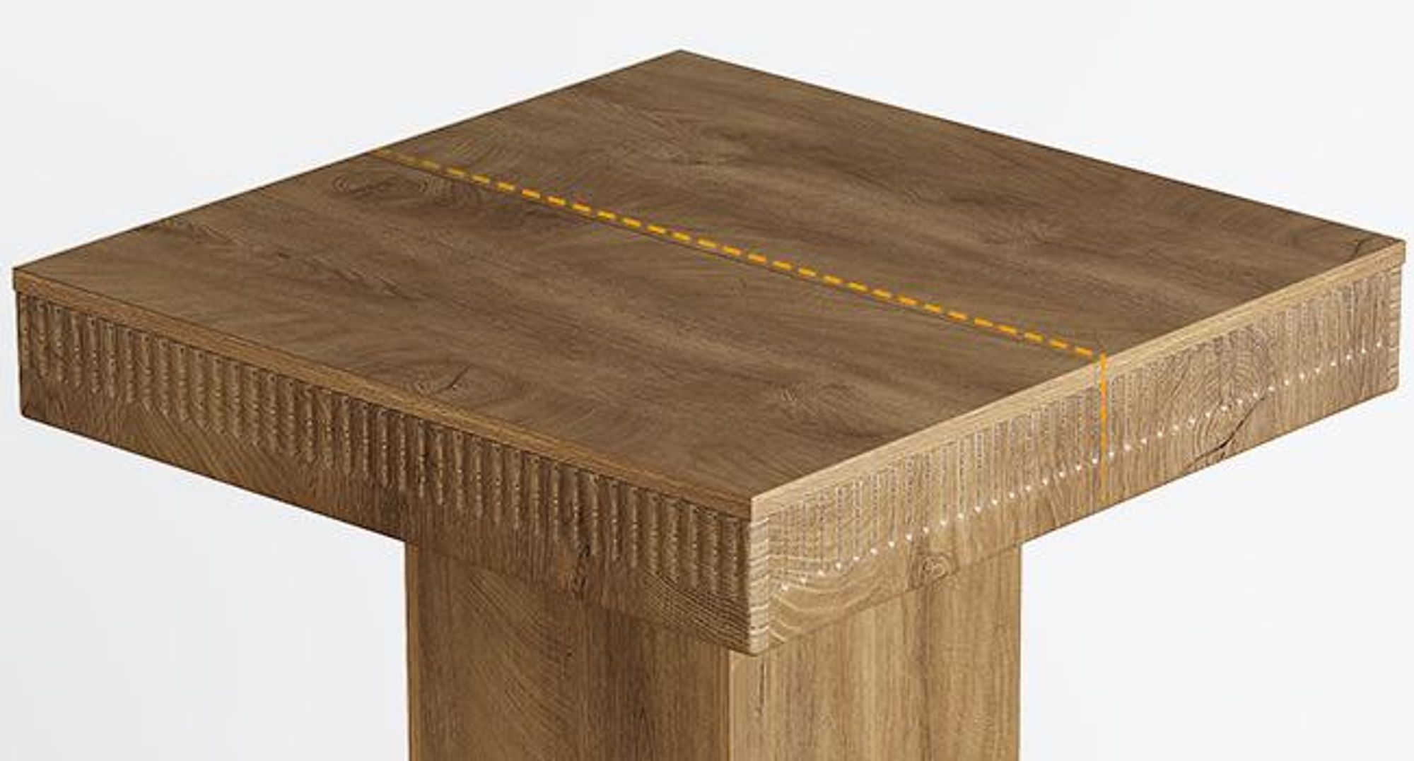 Tavolo da bar Tribesigns, altezza 95 cm, tavolo da bistrot quadrato in legno con poggiapiedi in metallo, tavolo alto industriale per piccoli bar, angoli caffè, marrone