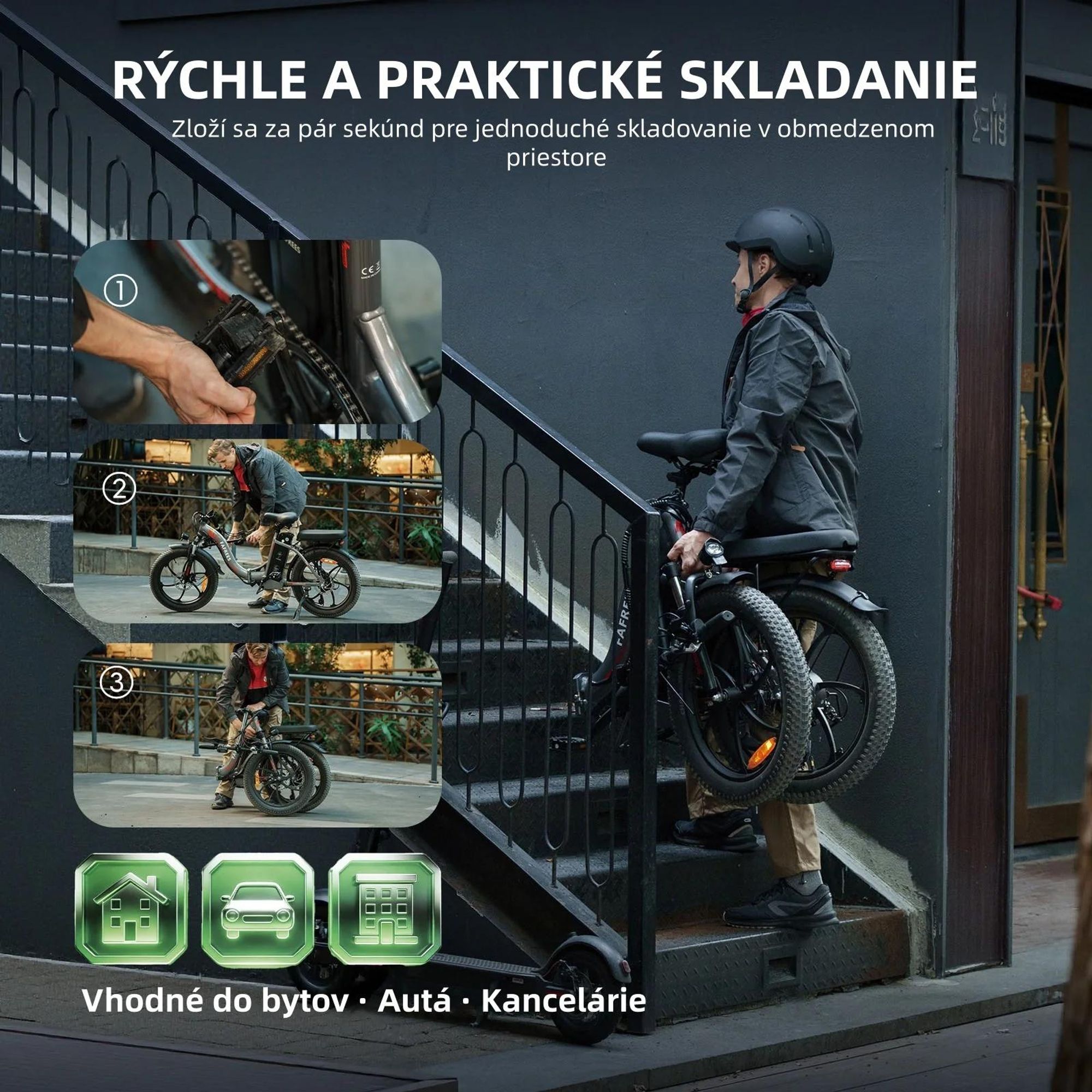 FAFREES F20 E-bike - Motor 250W, Batéria 36V18Ah, 20 Palcové Mechanická Kotúčová Brzda - Sivá